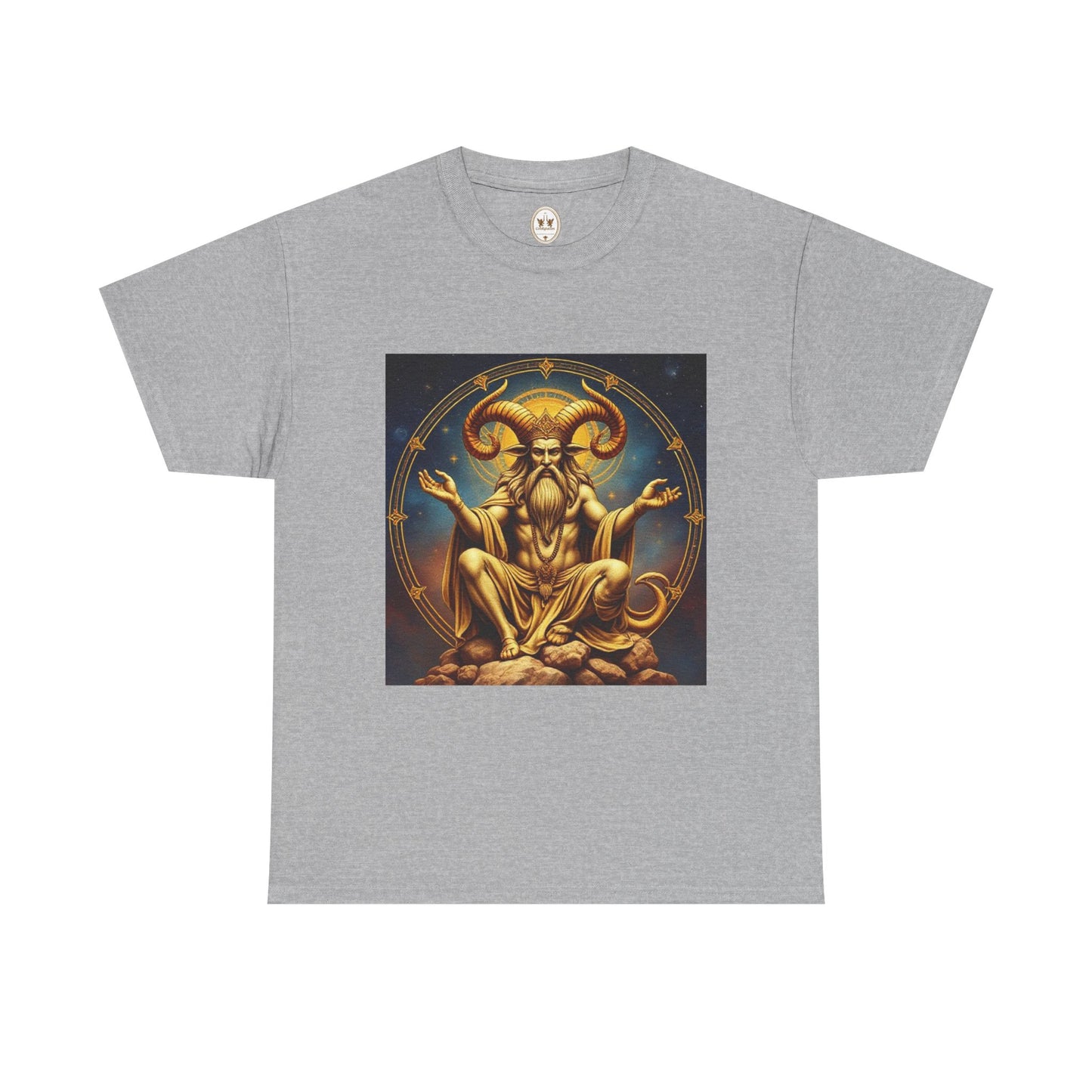 Unisex Heavy Cotton T-Shirt, On The Throne, Taurus Zodiac Design