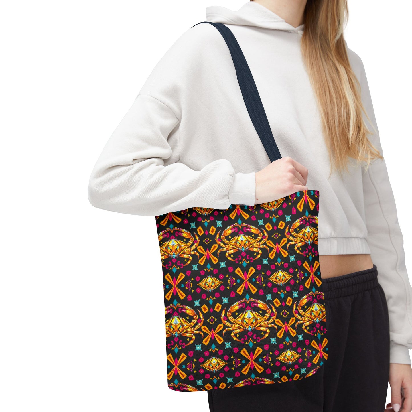 Tote Bag (AOP), Cancer, Zodiac v1, Jewel Pattern