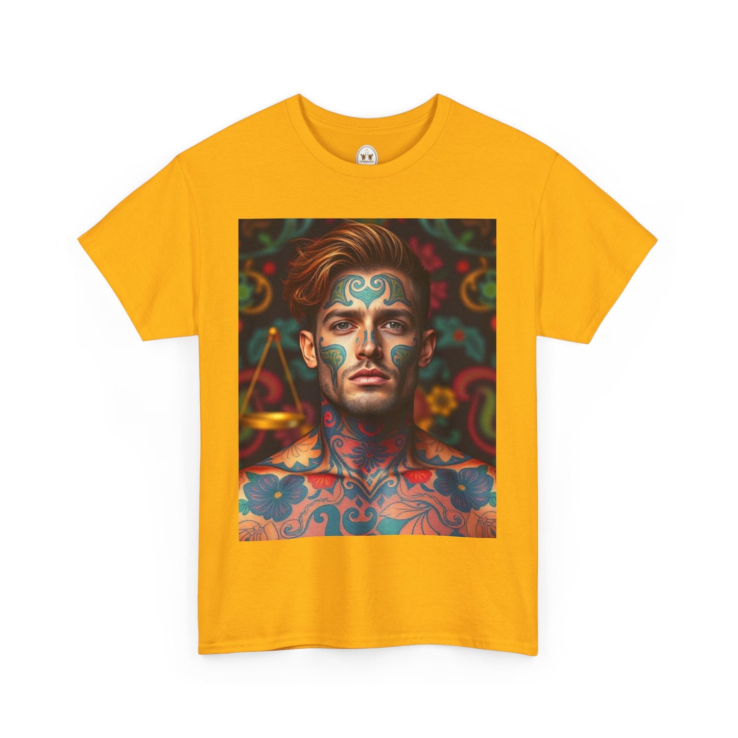 Unisex Heavy Cotton T-Shirt, Libra, Zodiac, Sexy Art