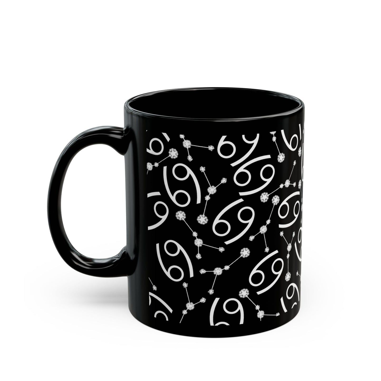 Zodiac 11oz Black Mug Cancer Zodiac Sign