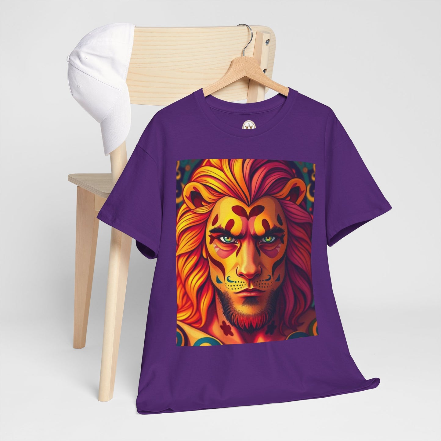 Unisex Heavy Cotton T-Shirt, Leo, Zodiac v2, Sexy Art