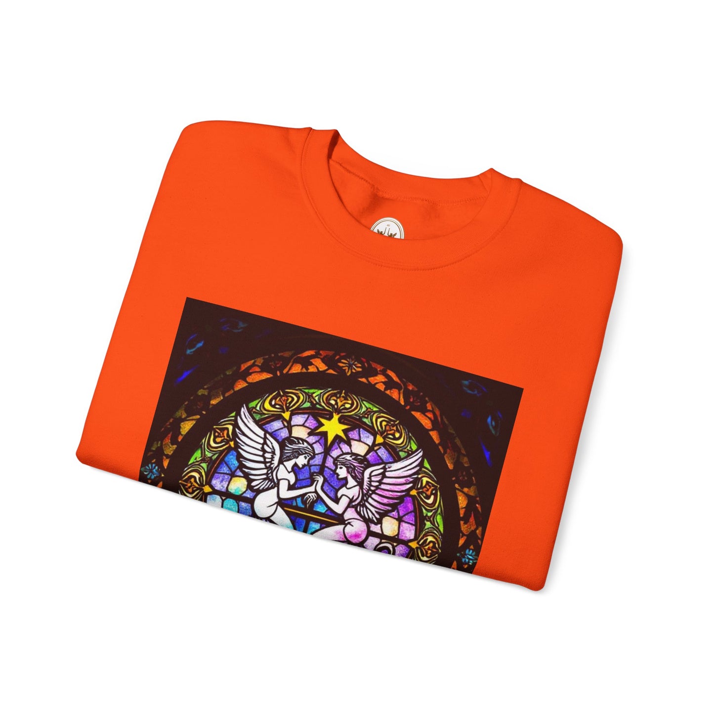 Unisex Heavy Blend™ Crewneck Sweatshirt, Glass 1, Gemini Zodiac Design