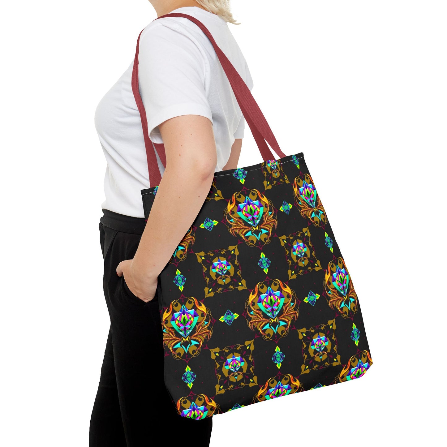 Tote Bag (AOP), Scorpio, Zodiac, Jewel Pattern