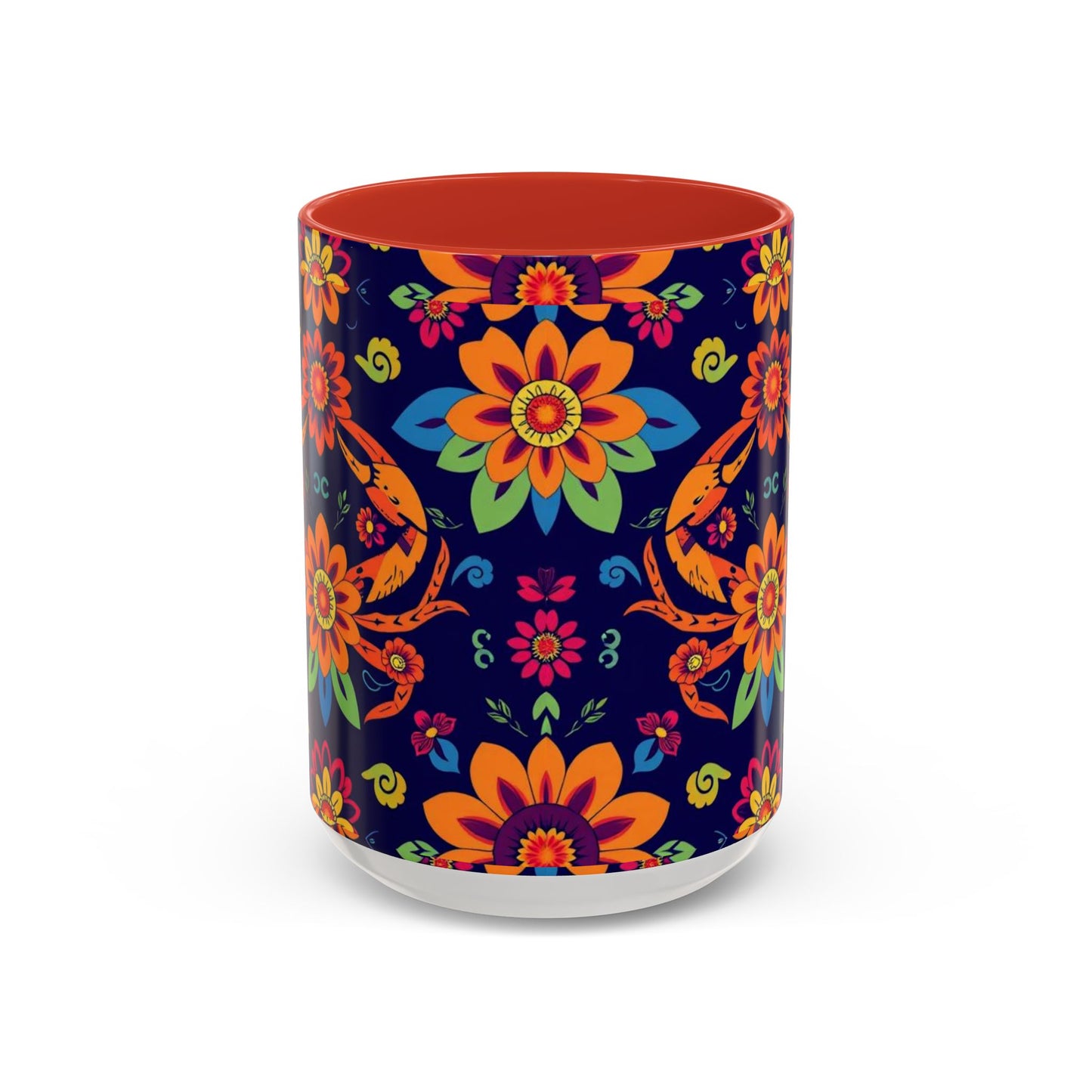 Accent Coffee Mug, Cancer, Zodiac, Flower Pattern, (11, 15oz)