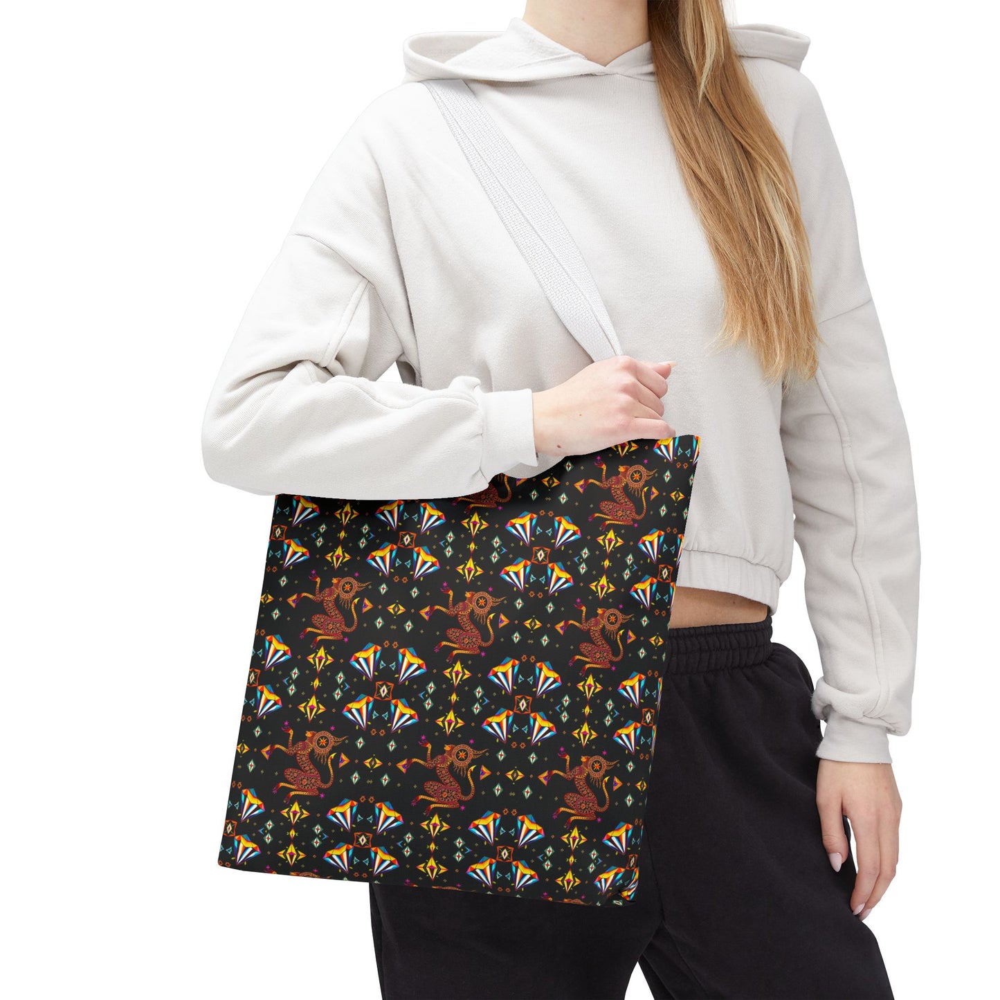 Tote Bag (AOP), Virgo, Zodiac, Jewel Pattern
