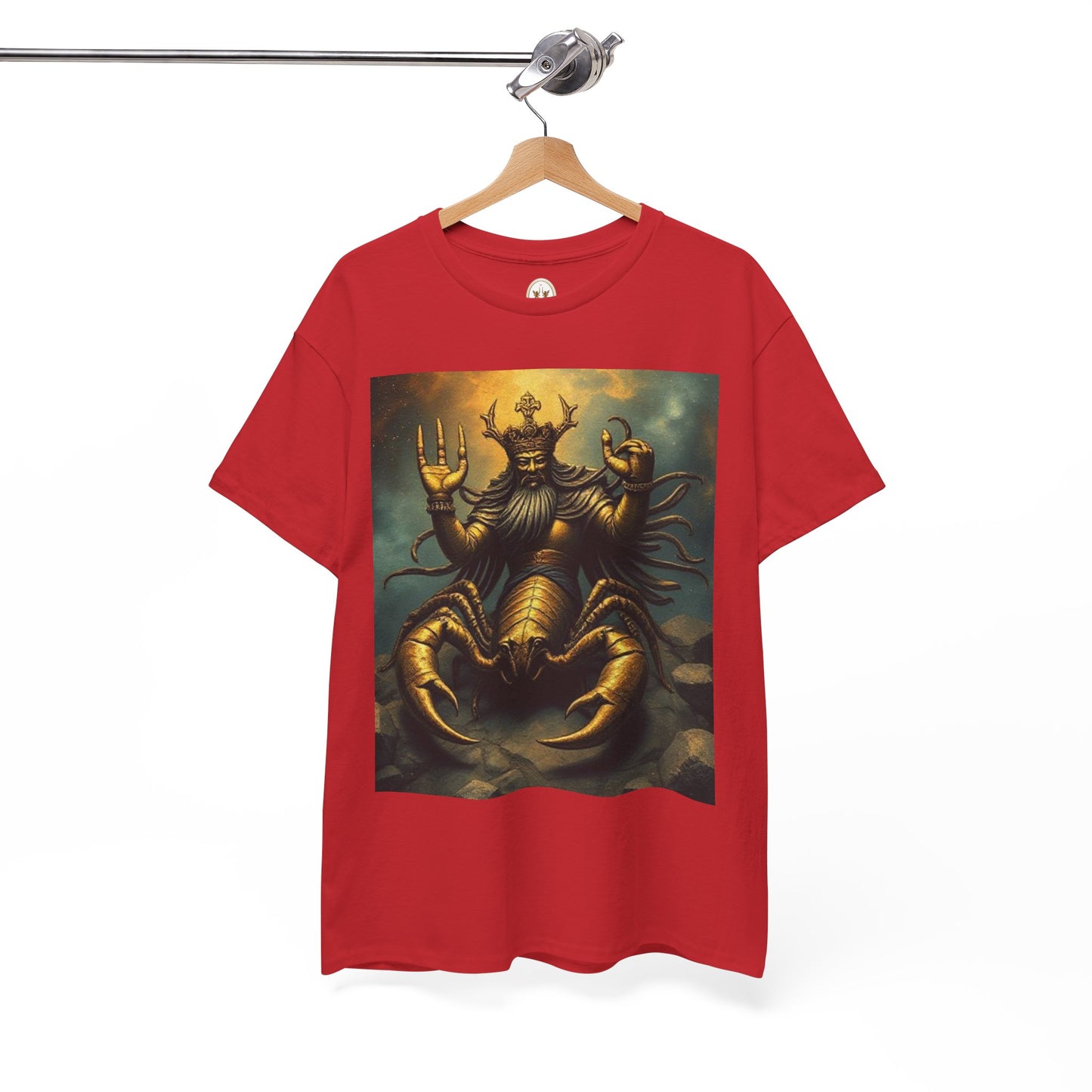 Unisex Heavy Cotton T-Shirt, Desert Scorpio King, Zodiac Design