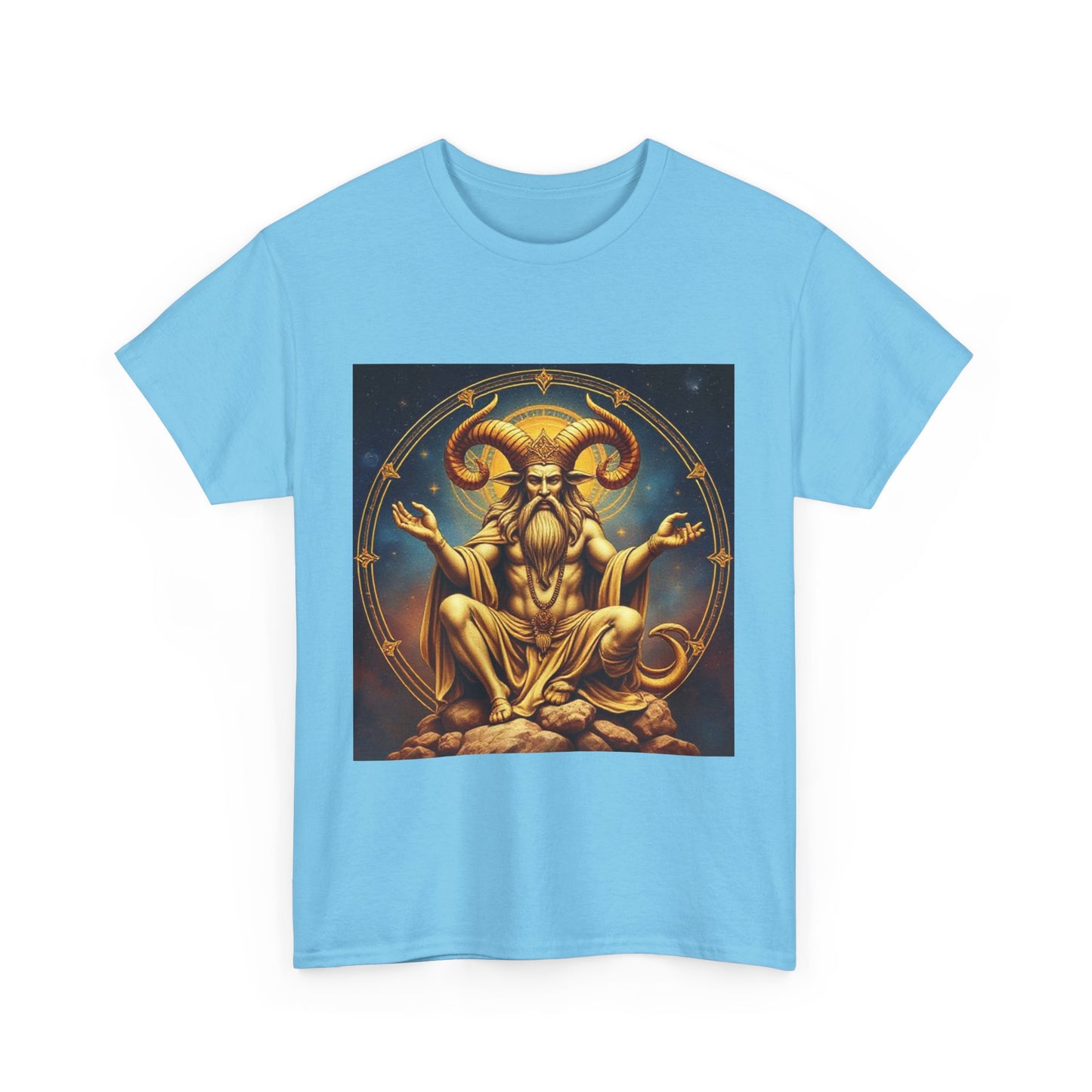 Unisex Heavy Cotton T-Shirt, On The Throne, Taurus Zodiac Design