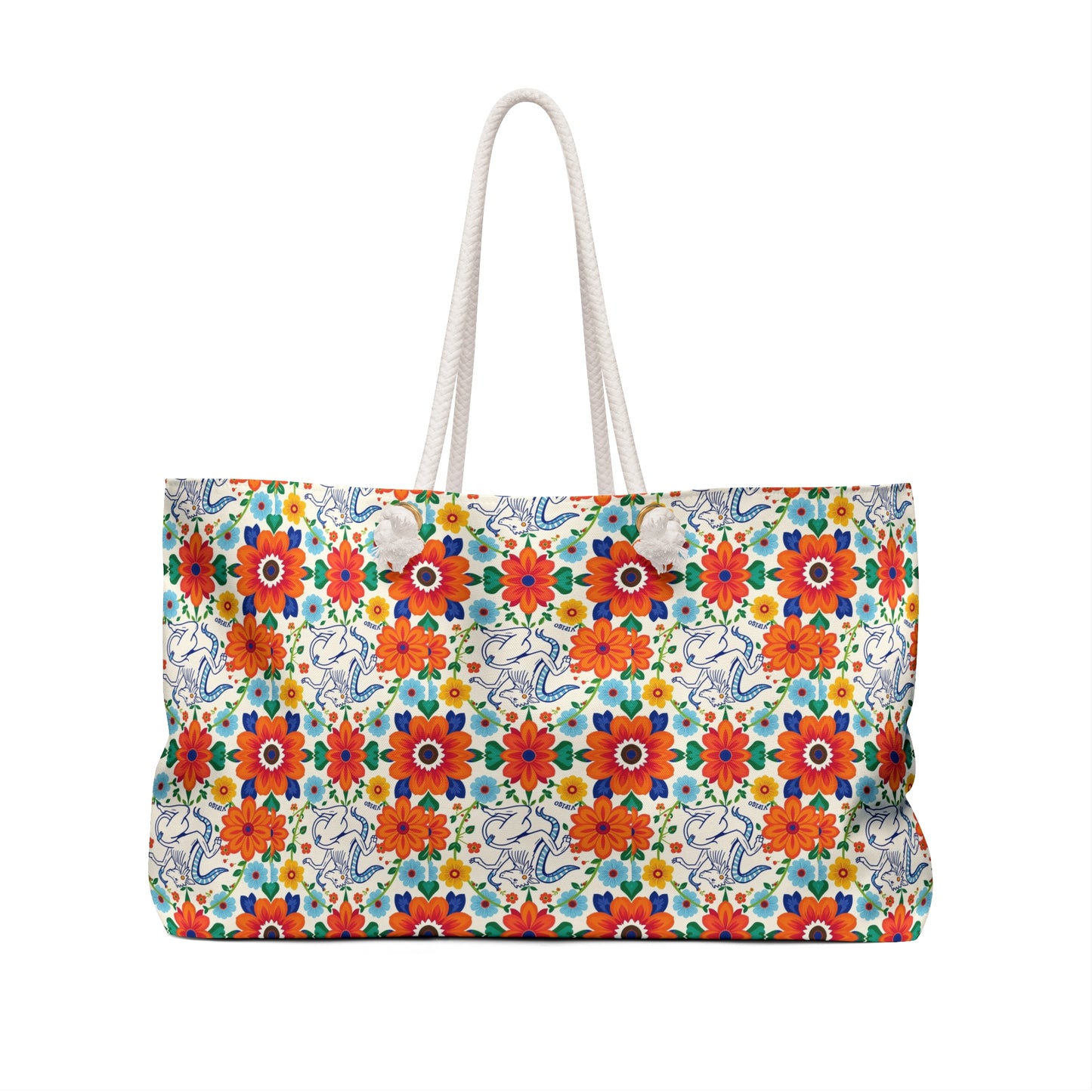 Weekender Bag, Virgo, Zodiac v3, Flower Pattern
