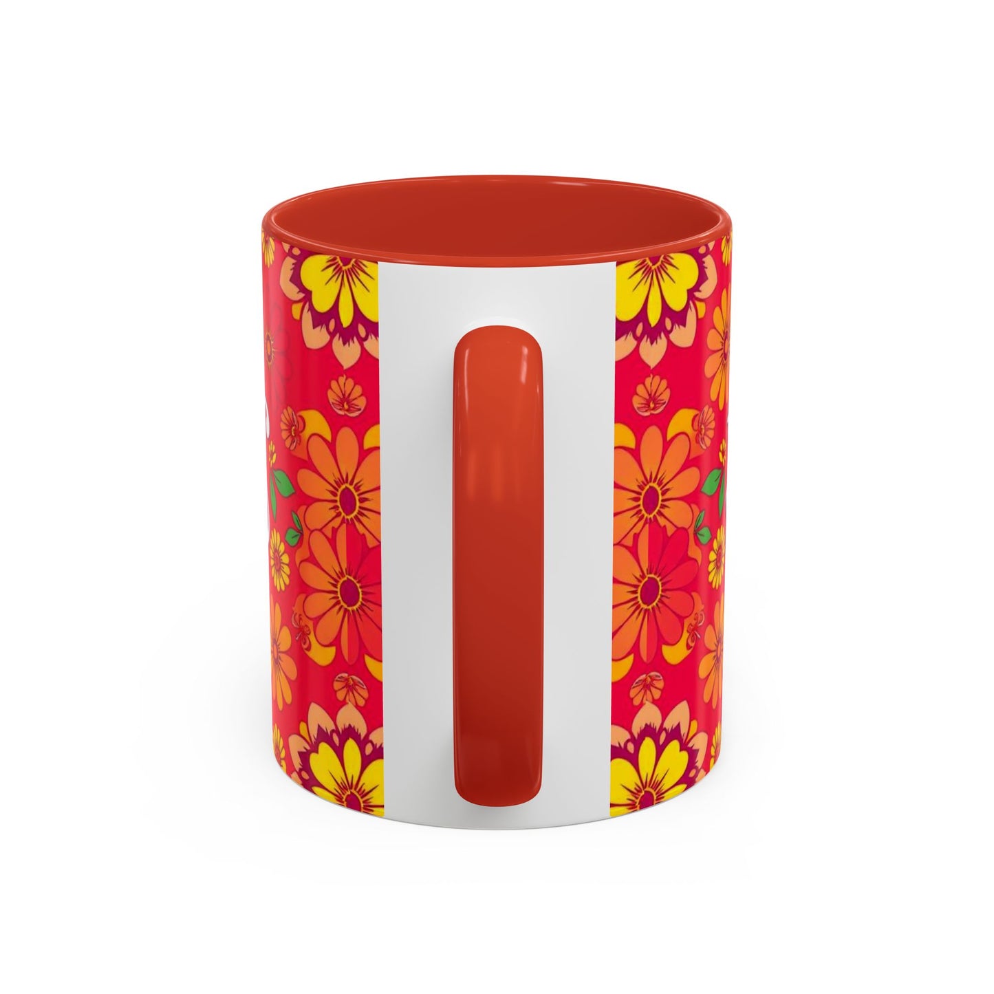 Accent Coffee Mug, Leo, Zodiac v4, Flower Pattern, (11, 15oz)