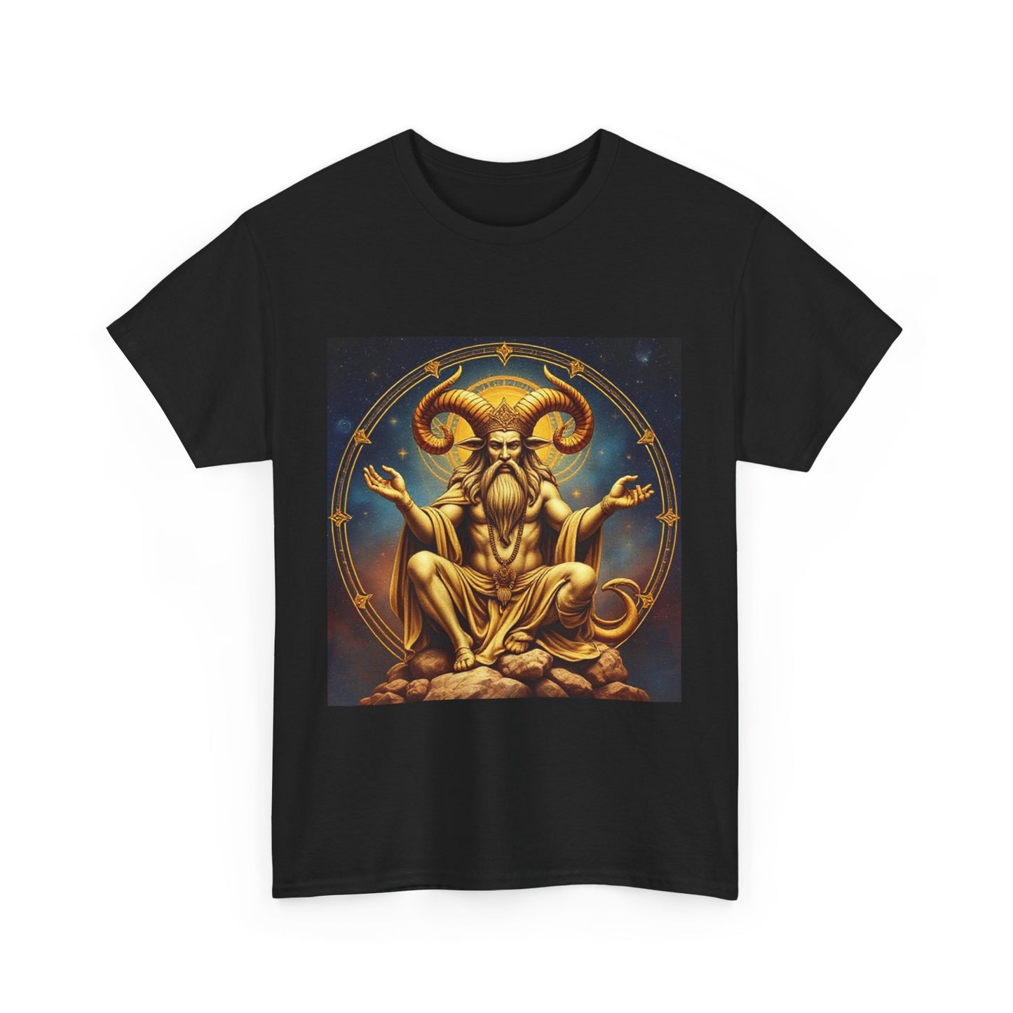 Unisex Heavy Cotton T-Shirt, On The Throne, Taurus Zodiac Design