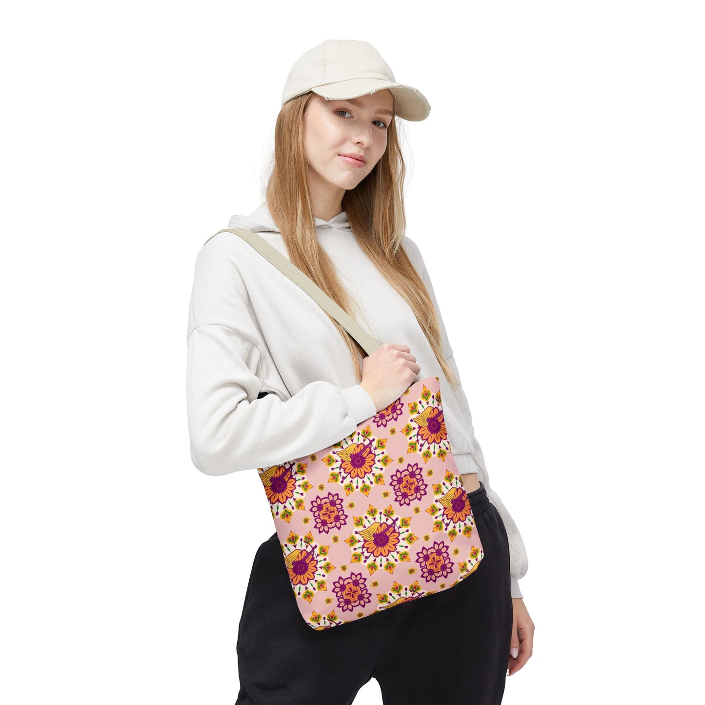 Tote Bag (AOP), Sagittarius, Zodiac, Flower Pattern
