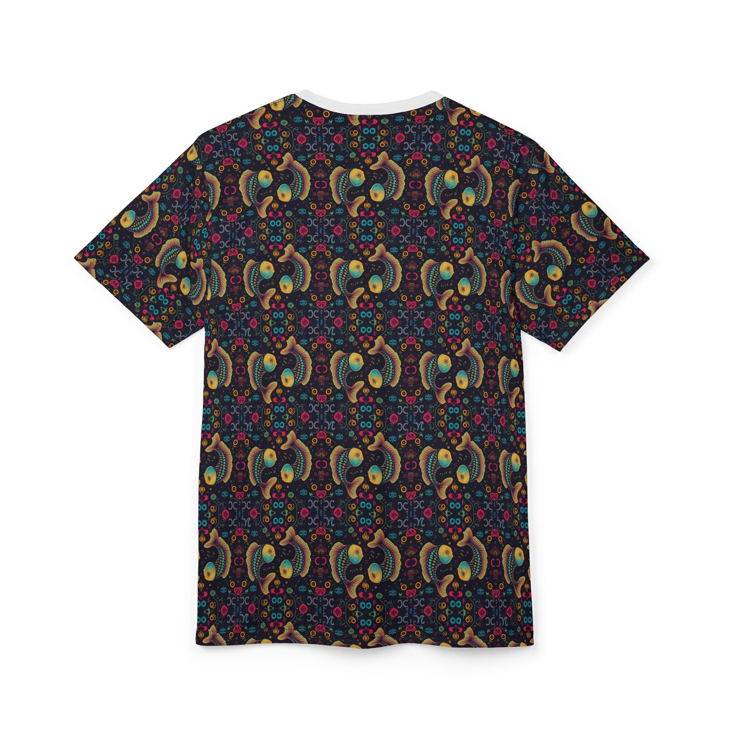 Unisex Cut & Sew T-Shirt, AOP, Pisces, Zodiac v1, Pattern