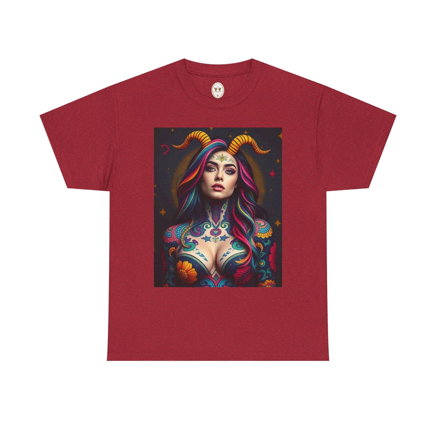 Unisex Heavy Cotton T-Shirt, Capricorn, Zodiac, Sexy Art