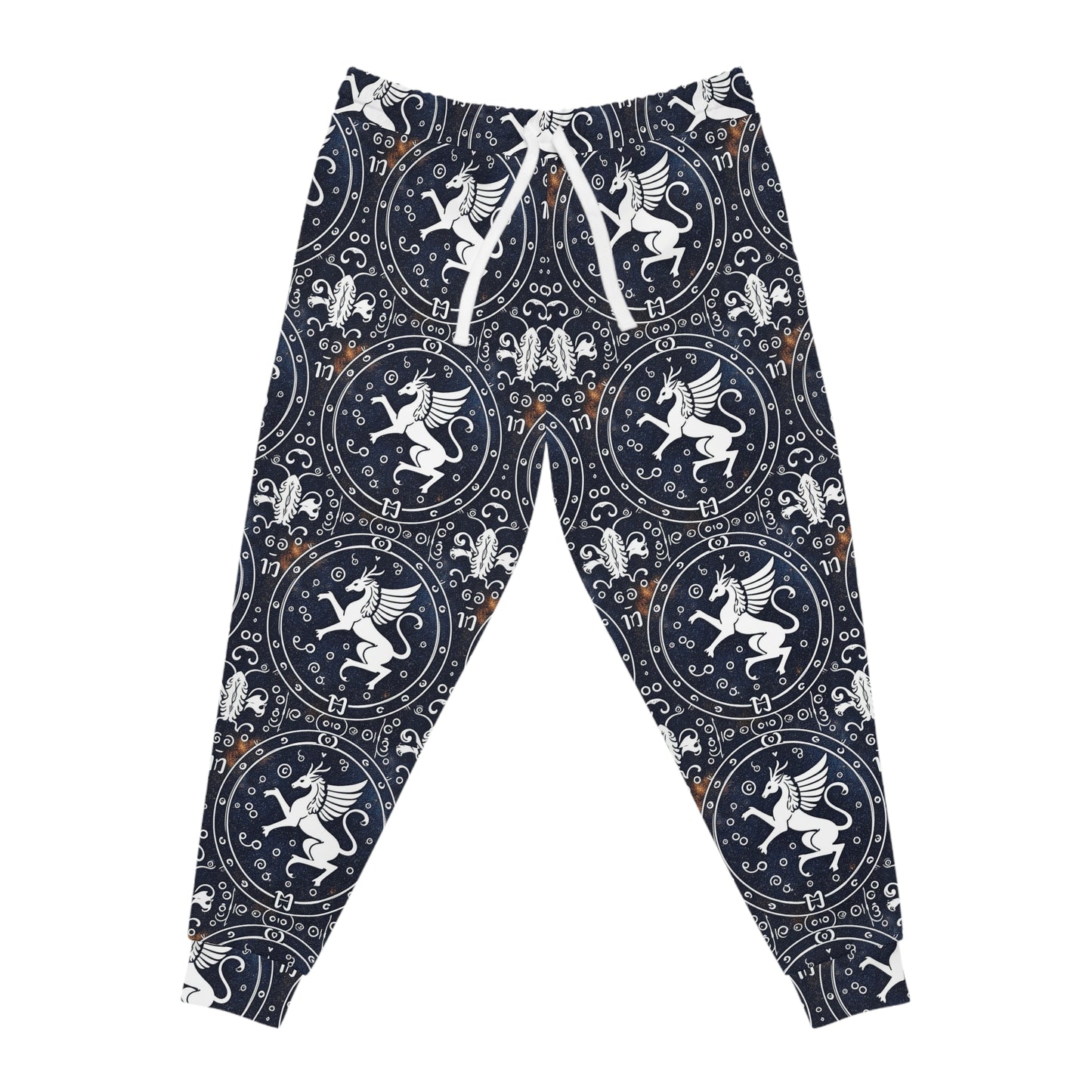 Athletic Joggers, Zodiac Design, Pattern v1, Virgo, AOP