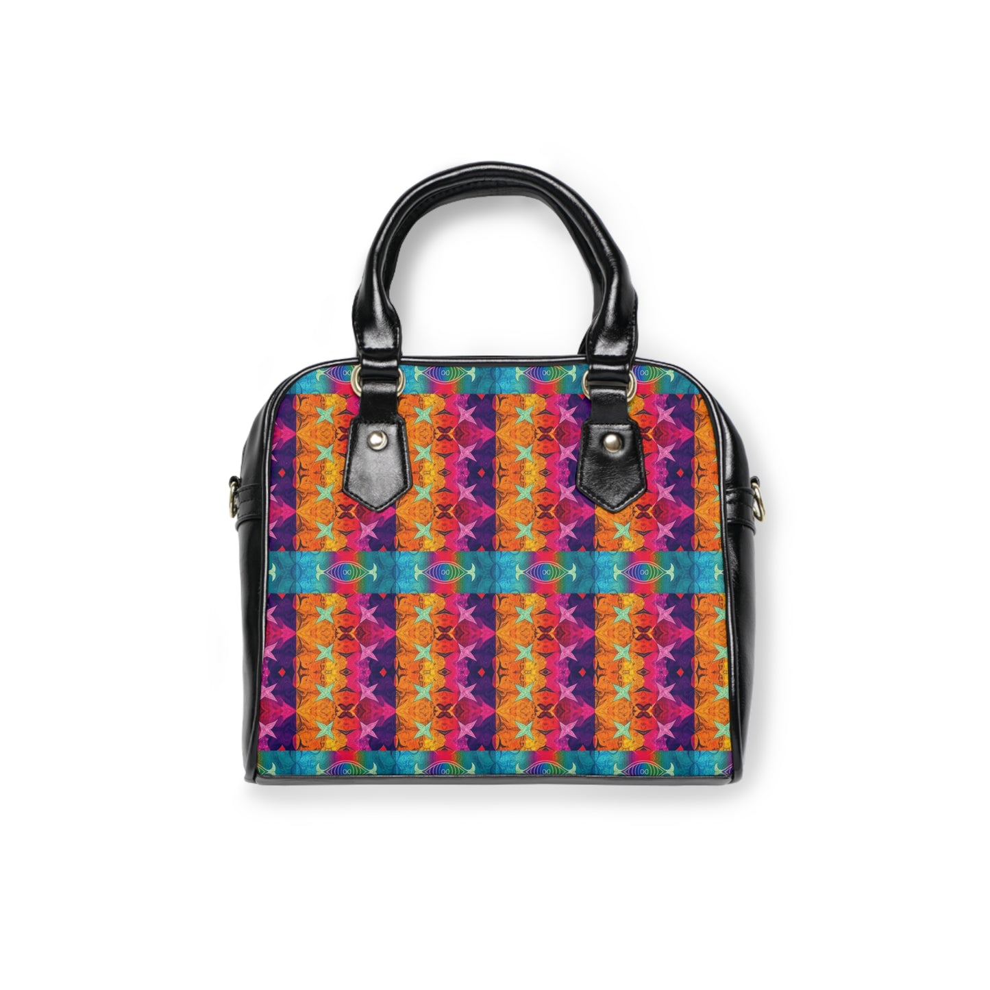 Shoulder Handbag, Pisces, Zodiac v3, Shapes Pattern
