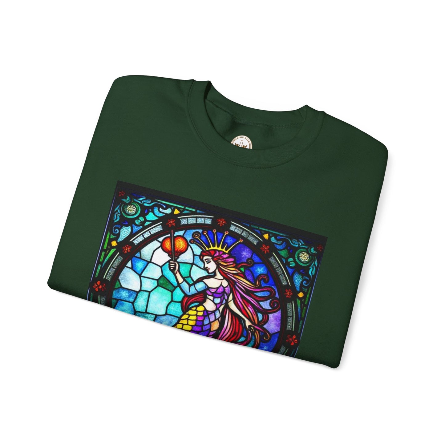 Unisex Heavy Blend™ Crewneck Sweatshirt, Glass, Aquarius Zodiac Design