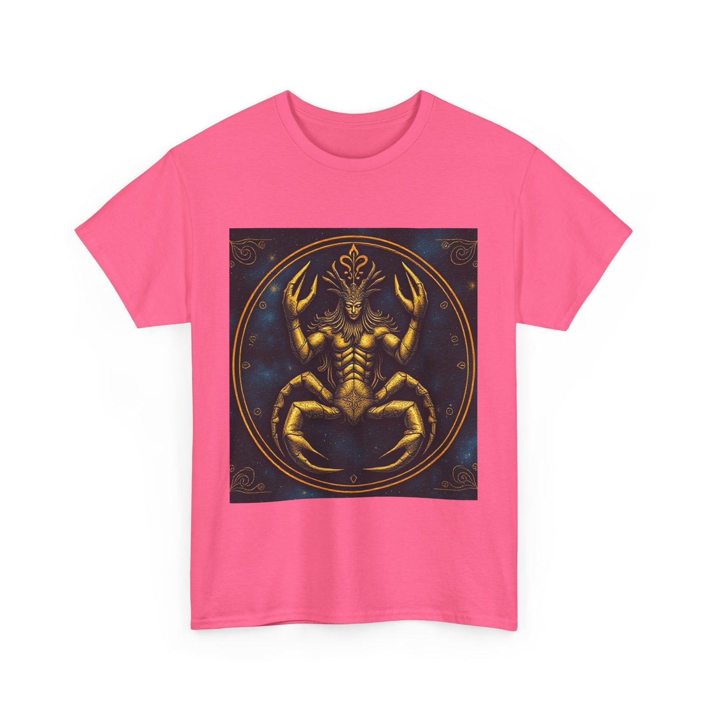 Unisex Heavy Cotton T-Shirt, Scorpion King, Cancer Zodiac Design