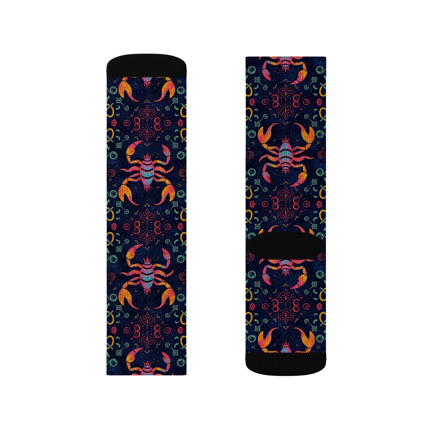 Sublimation Socks, Scorpio, Zodiac v3, Pattern