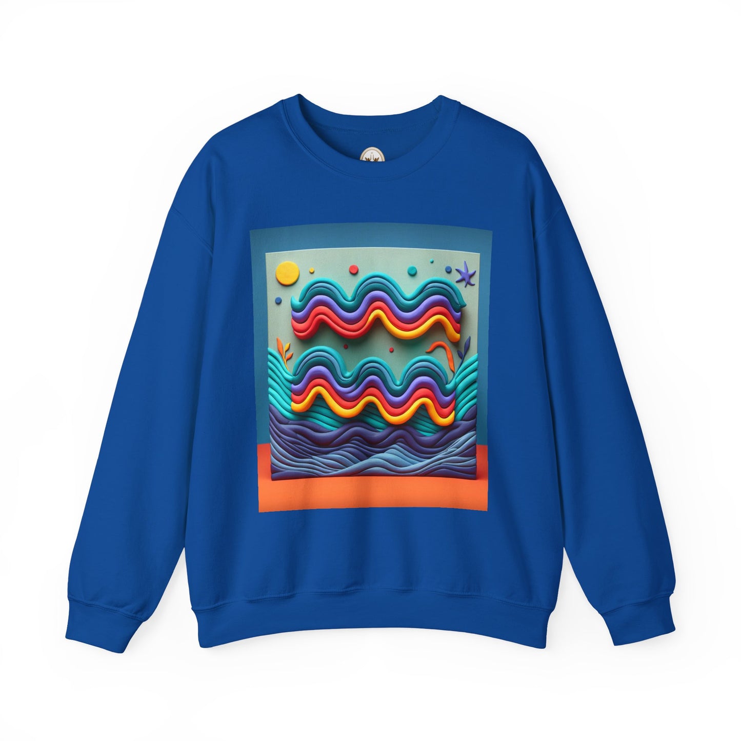 Unisex Heavy Blend™ Crewneck Sweatshirt, Water Painting, Aquarius Zodiac Design