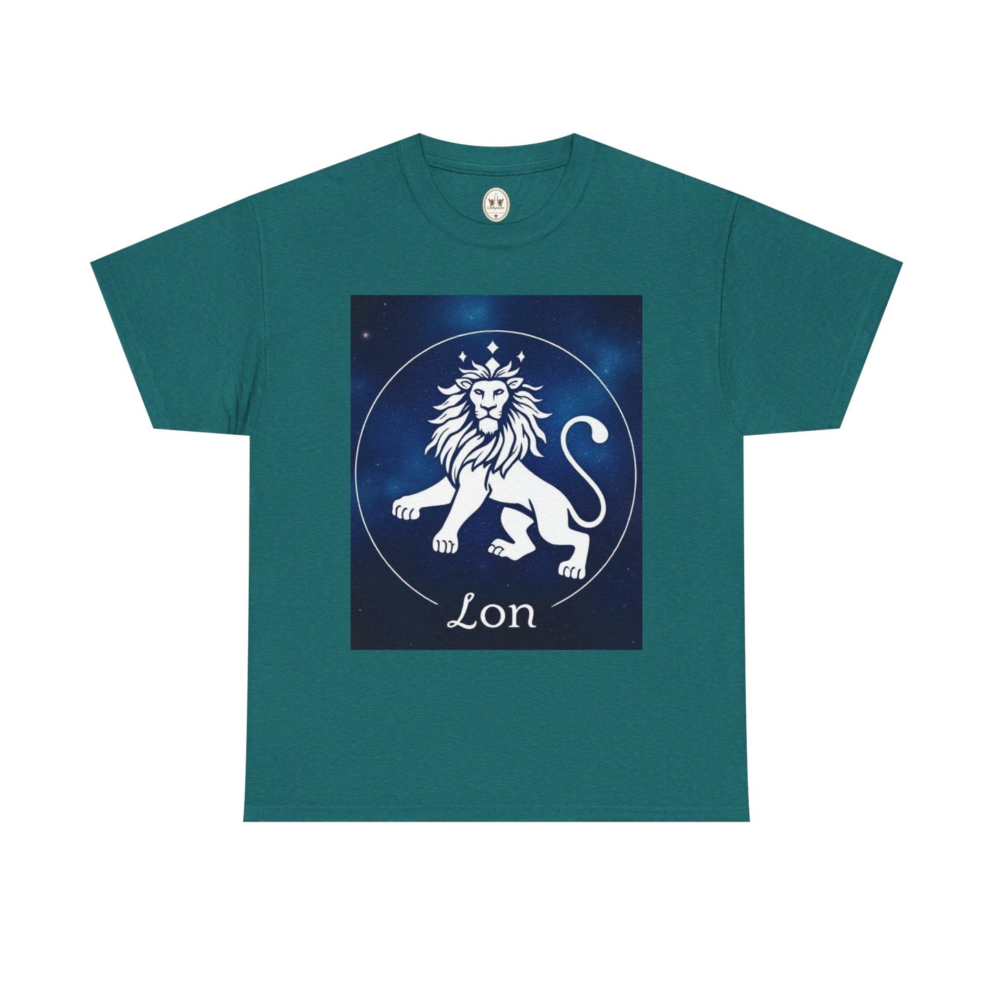 Unisex Heavy Cotton T-Shirt, Space Lion v1, Leo Zodiac Design