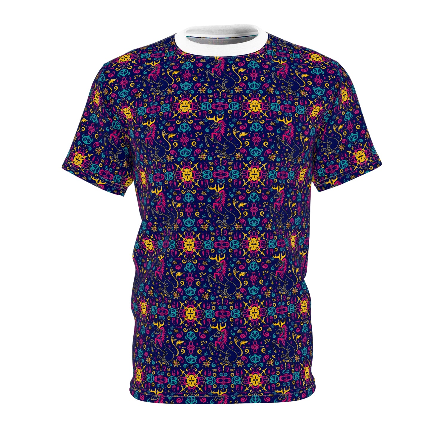 Unisex Cut & Sew T-Shirt, AOP, Aquarius, Zodiac v1, Pattern