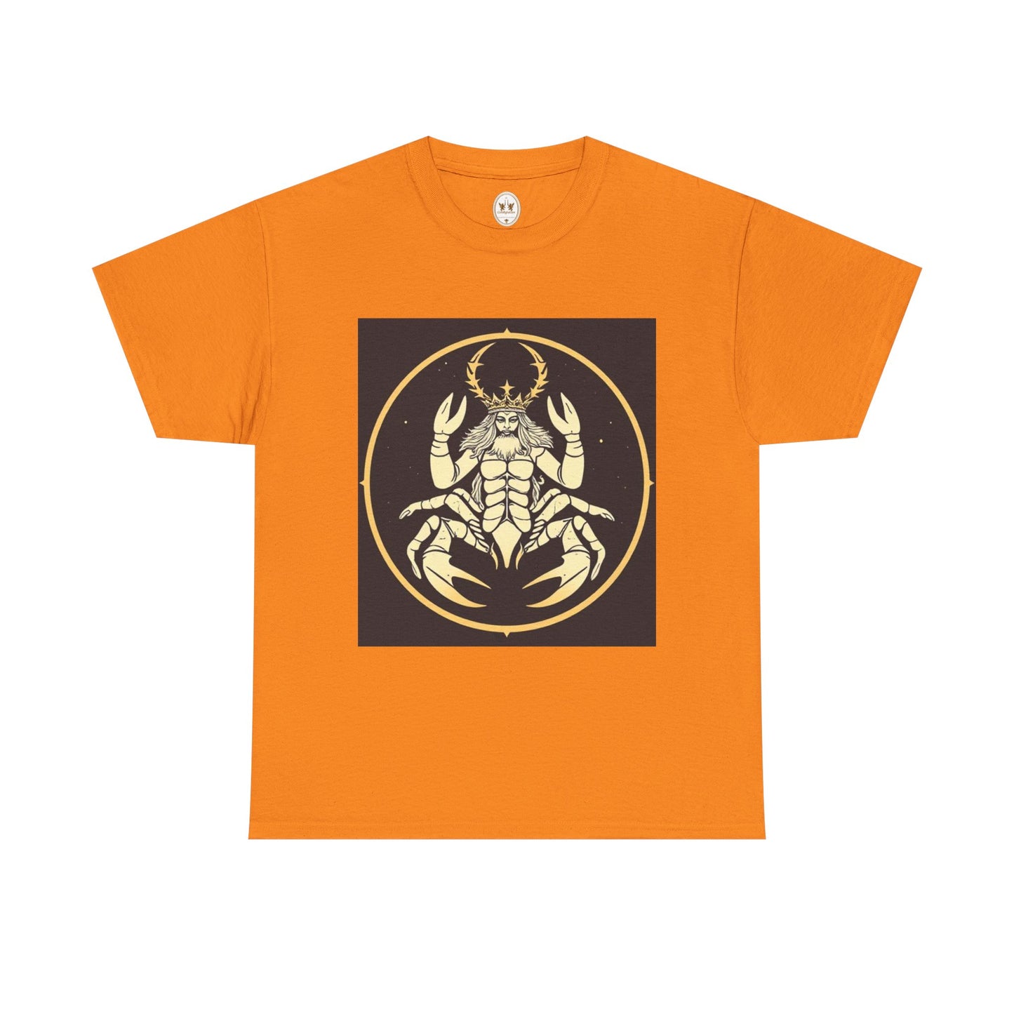 Unisex Heavy Cotton T-Shirt, Scorpio King, Print Art, Zodiac Design