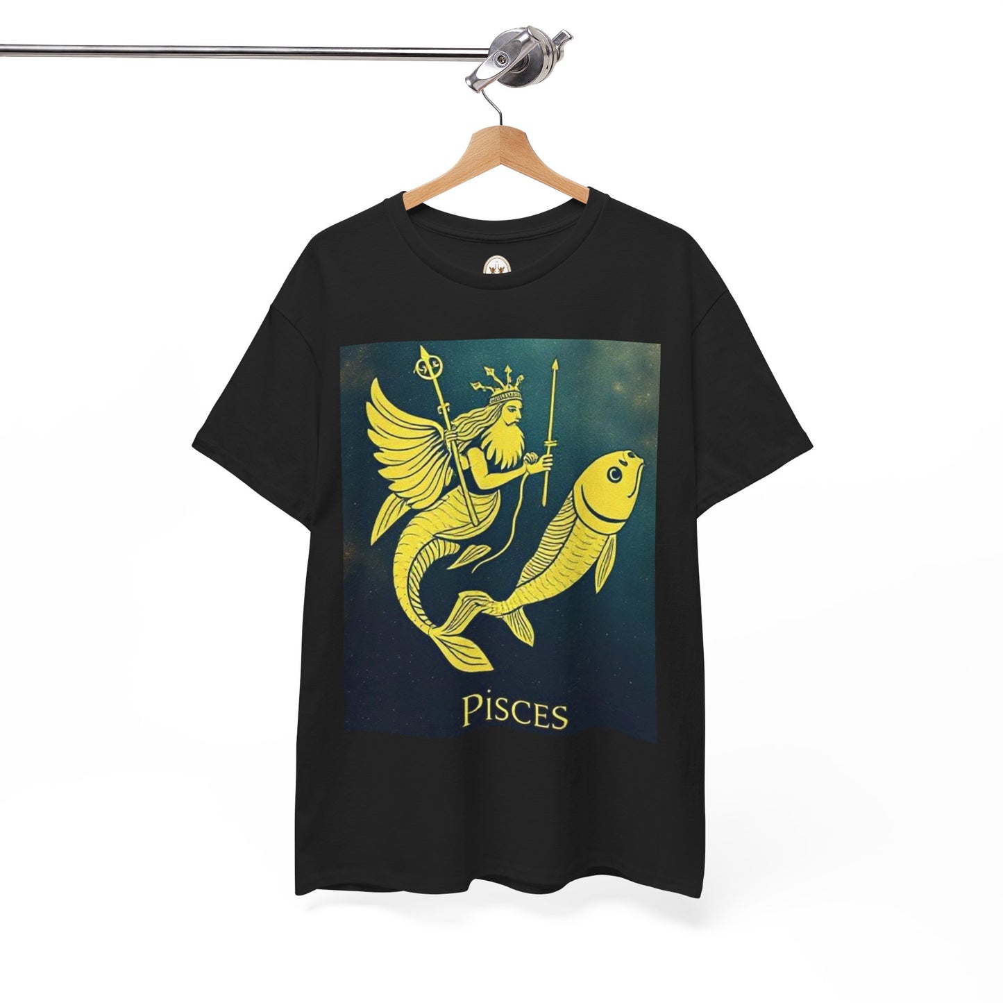 Unisex Heavy Cotton T-Shirt, Pisces Queen, Zodiac Design