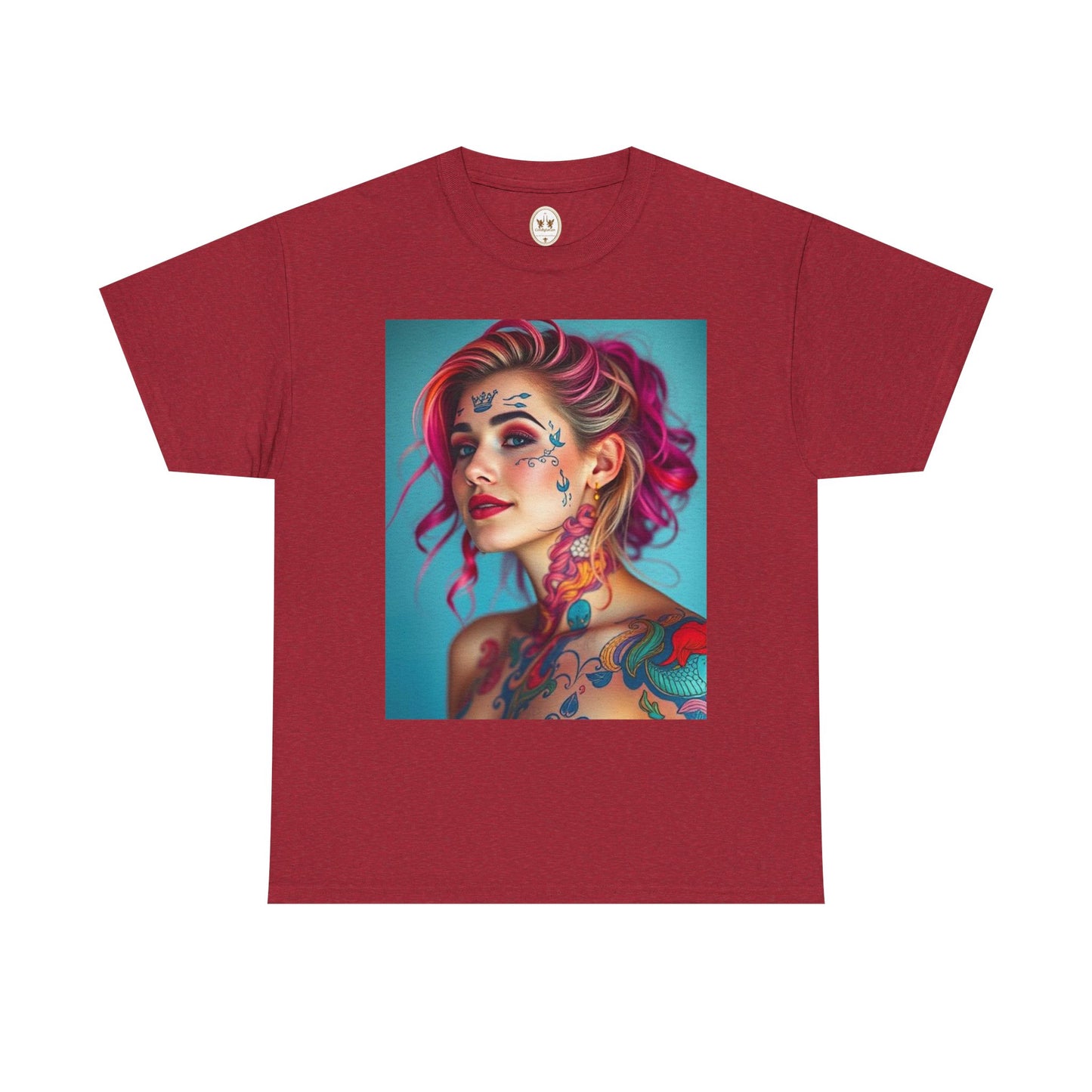Unisex Heavy Cotton T-Shirt, Pisces, Zodiac v3, Sexy Art