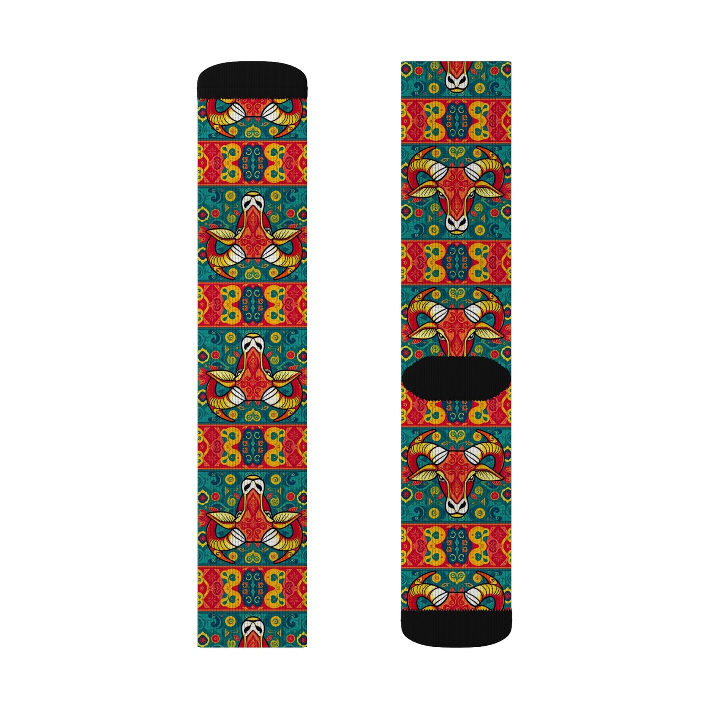 Sublimation Socks, Taurus, Zodiac v3, Pattern