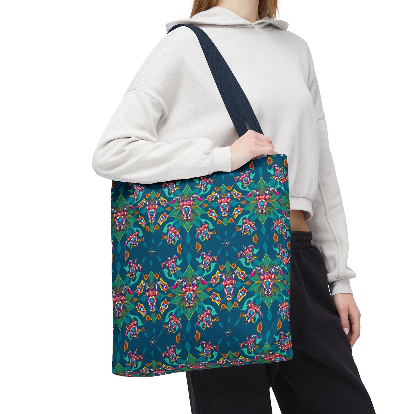 Tote Bag (AOP), Taurus, Zodiac v1, Jewel Pattern