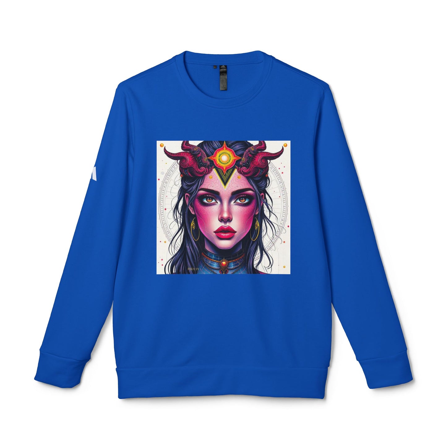 Adidas, Unisex Fleece Crewneck Sweatshirt, Virgo, Pop Art v1, Zodiac