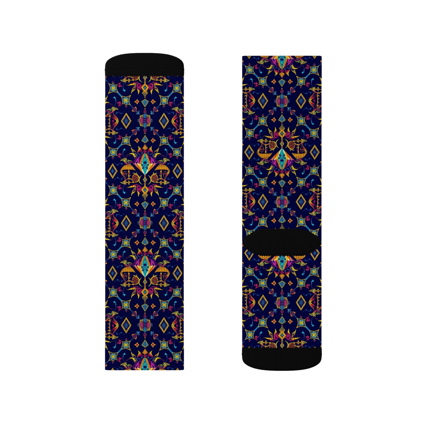 Sublimation Socks, Libra, Zodiac v1, Jewel Pattern