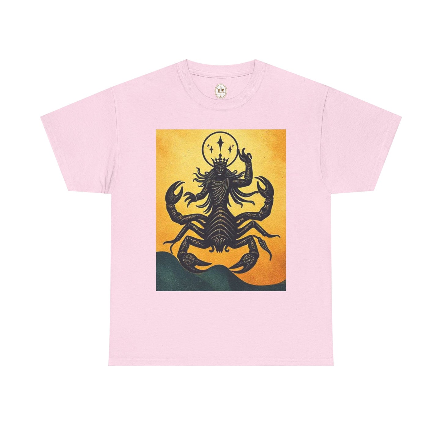 Unisex Heavy Cotton T-Shirt, Scorpion King, Print Art, Scorpio Zodiac Design