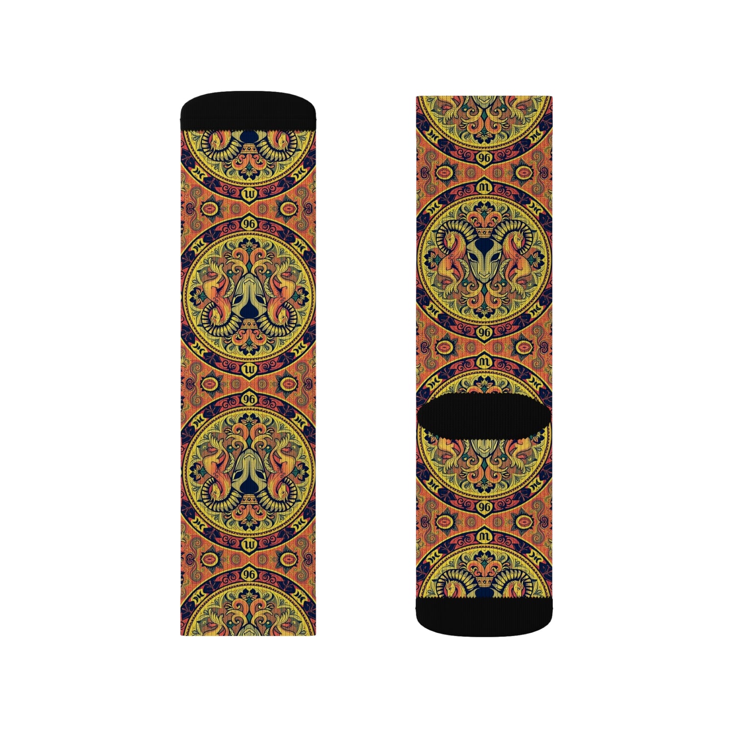 Sublimation Socks, Aries, Zodiac v3, Pattern