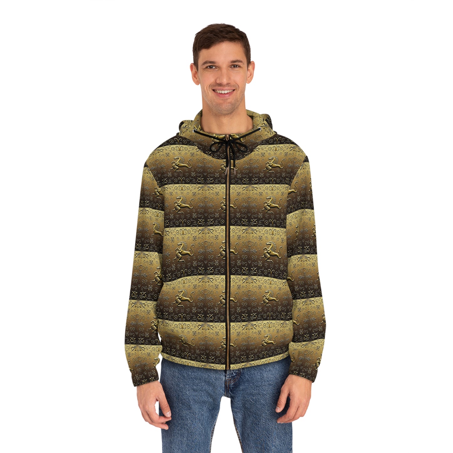 Full-Zip Hoodie (AOP), Aquarius, Zodiac v1, Pattern