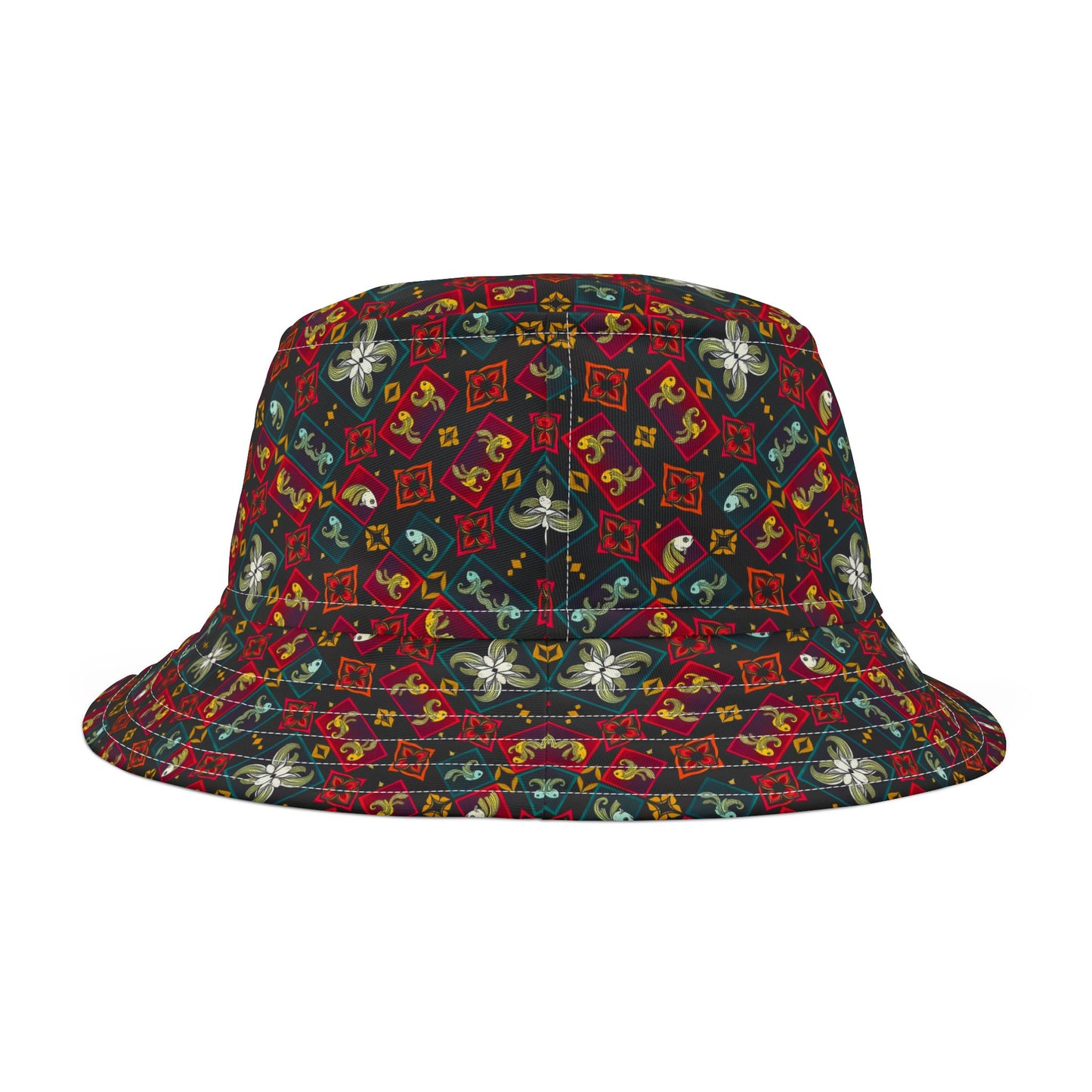 Bucket Hat, (AOP), Pisces, Zodiac, Shape Pattern