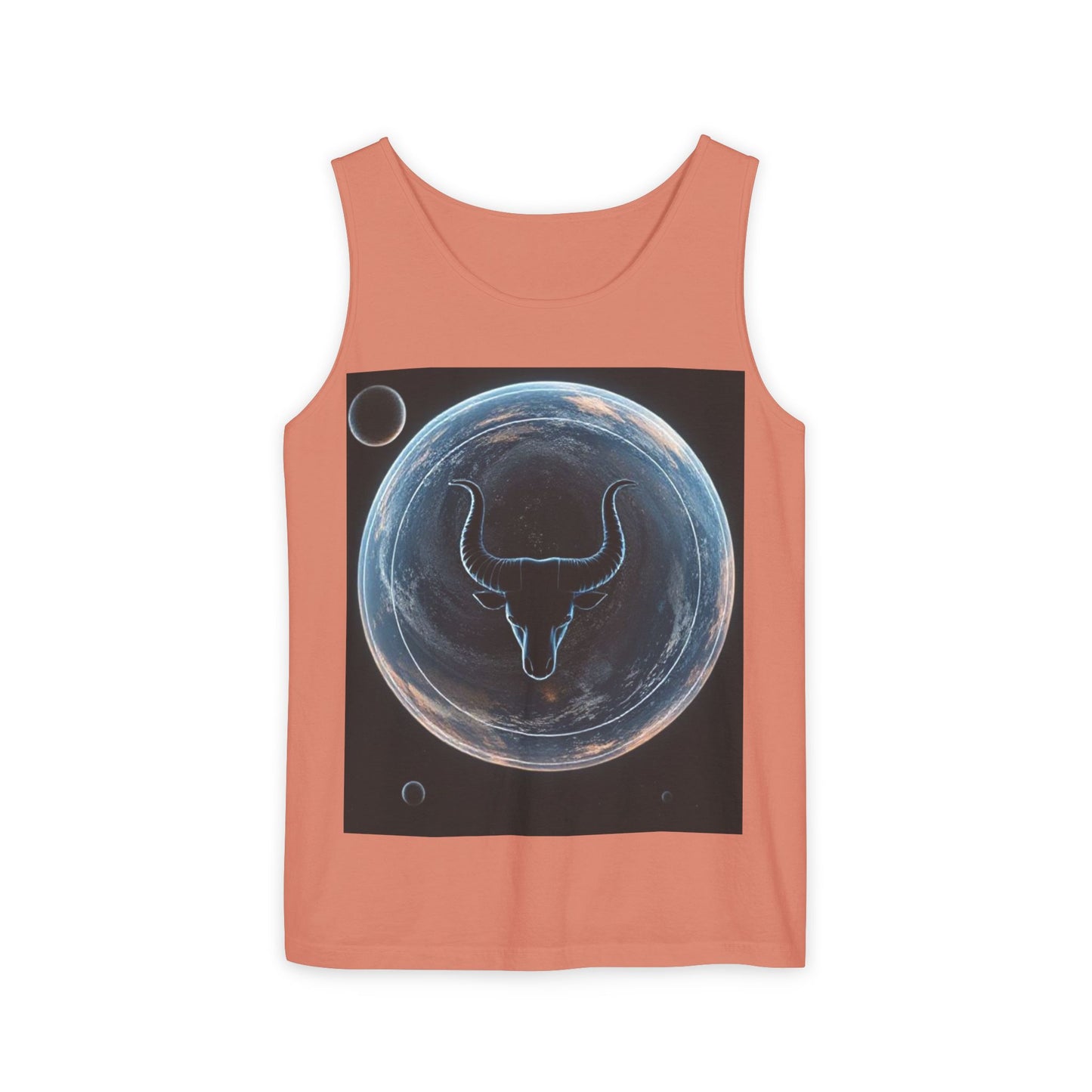 Unisex Garment-Dyed, Tank Top, Taurus Design, Planet Animal v1, 100% US cotton