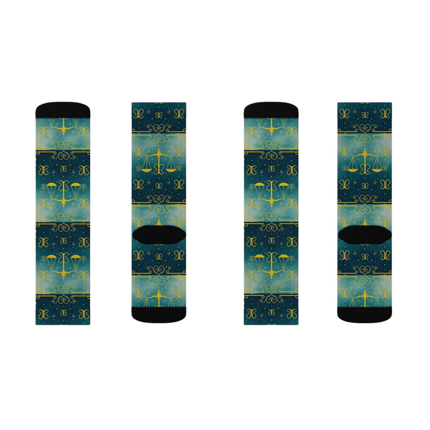 Sublimation Socks, Libra, Zodiac v1, Pattern