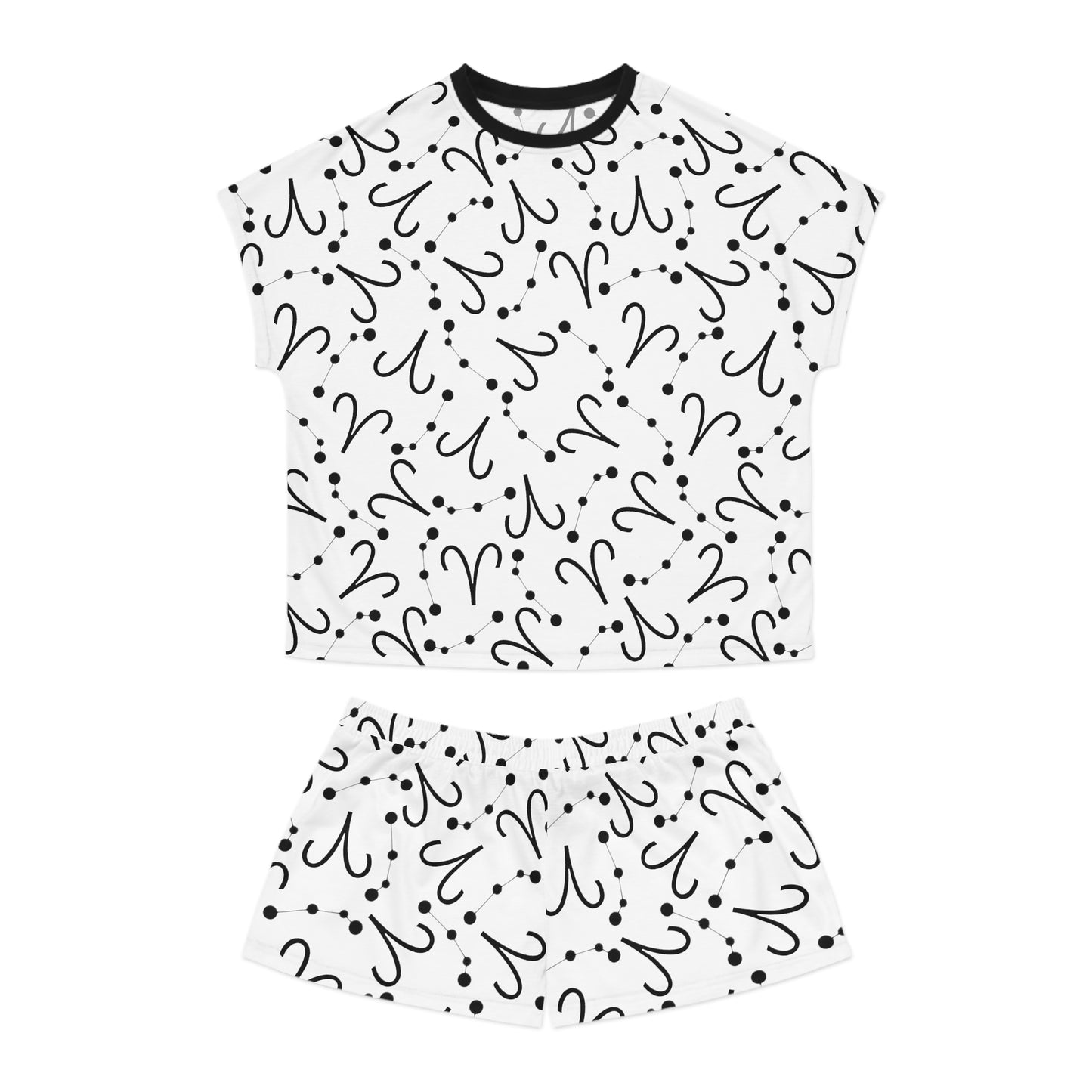 Women's Short Pajama Set Aries Zodiac Sign (AOP)