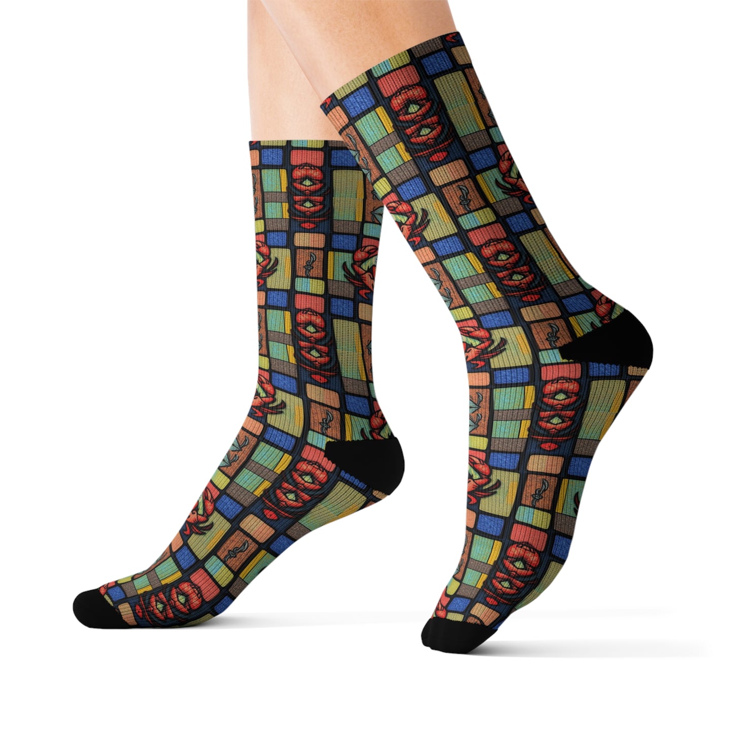 Sublimation Socks, Cancer, Zodiac v2, Shapes Pattern