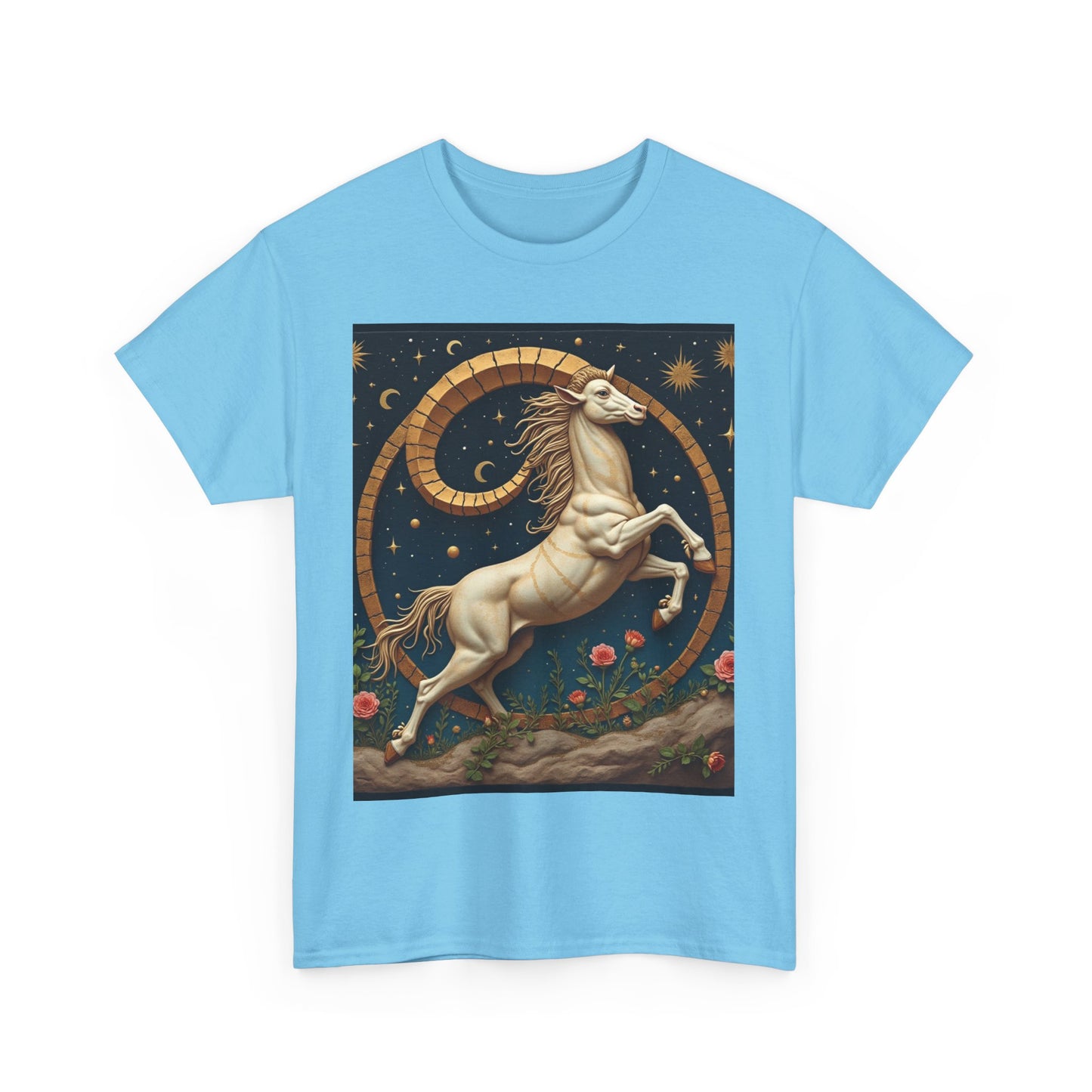 Unisex Heavy Cotton T-Shirt, Aries Animal. Zodiac Design