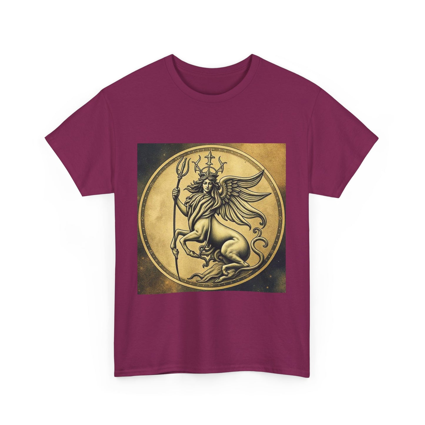 Unisex Heavy Cotton T-Shirt, Angel Animal, Virgo Zodiac Design