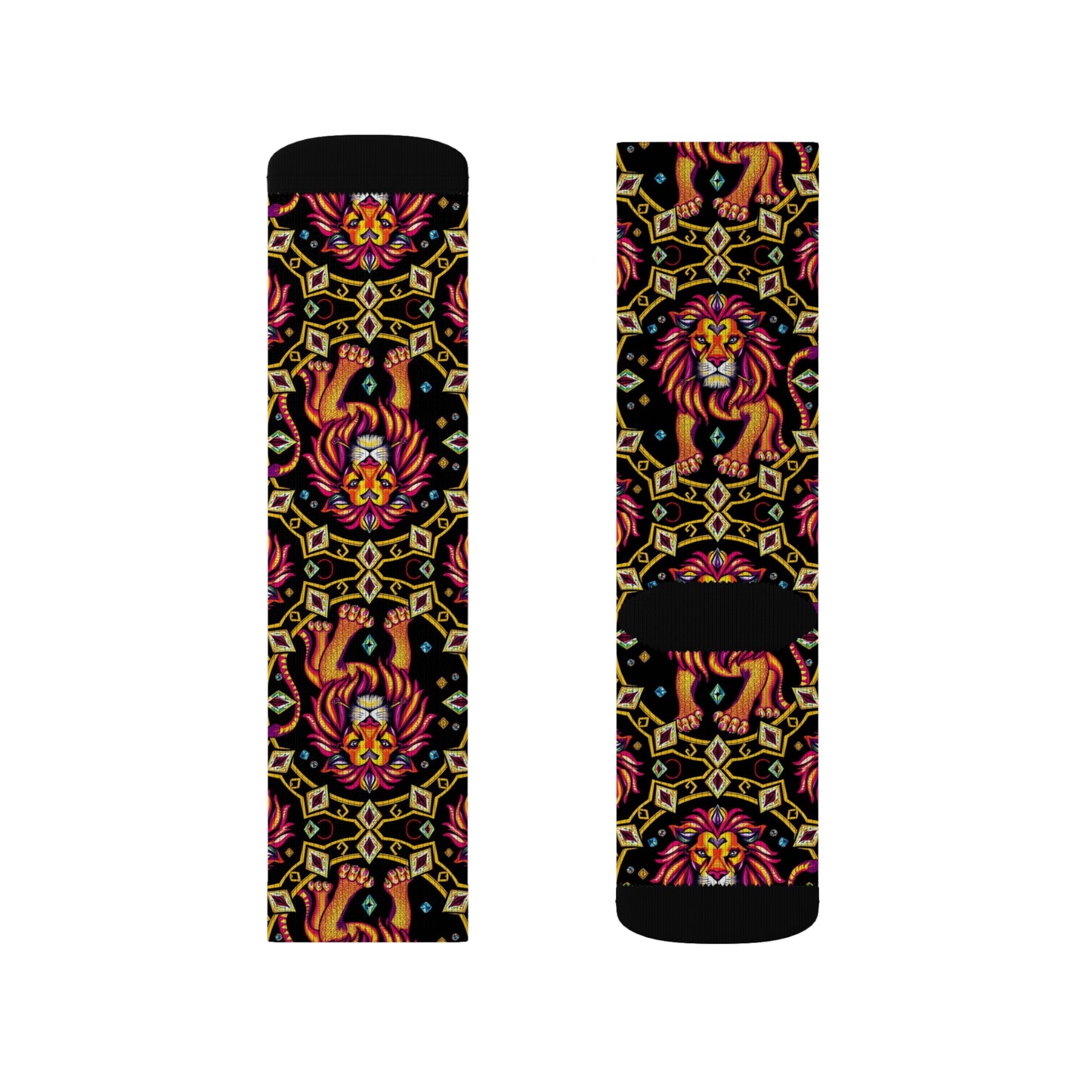 Sublimation Socks, Leo, Zodiac v2, Jewel Pattern
