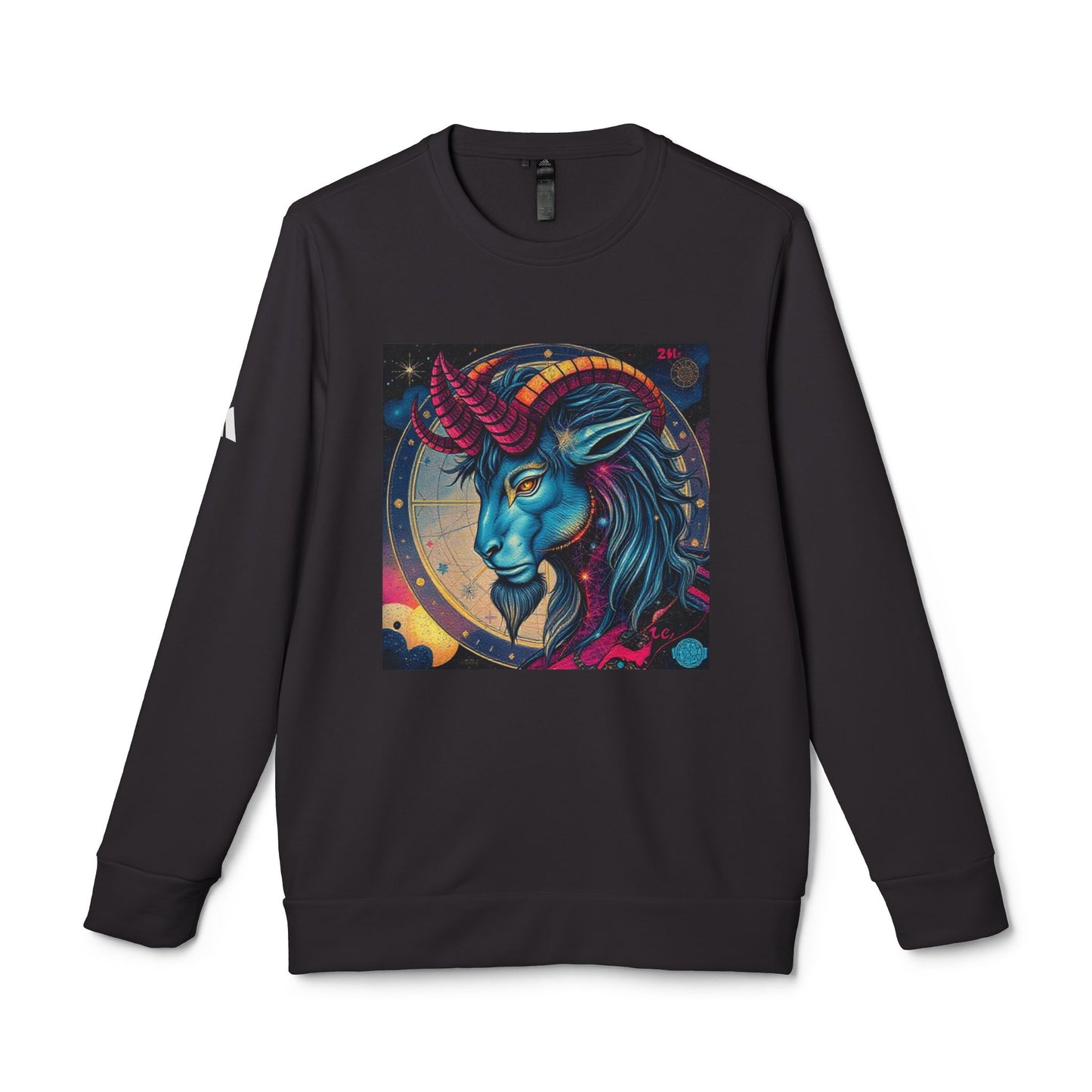 Adidas, Unisex Fleece Crewneck Sweatshirt, Capricorn, Pop Art v1, Zodiac