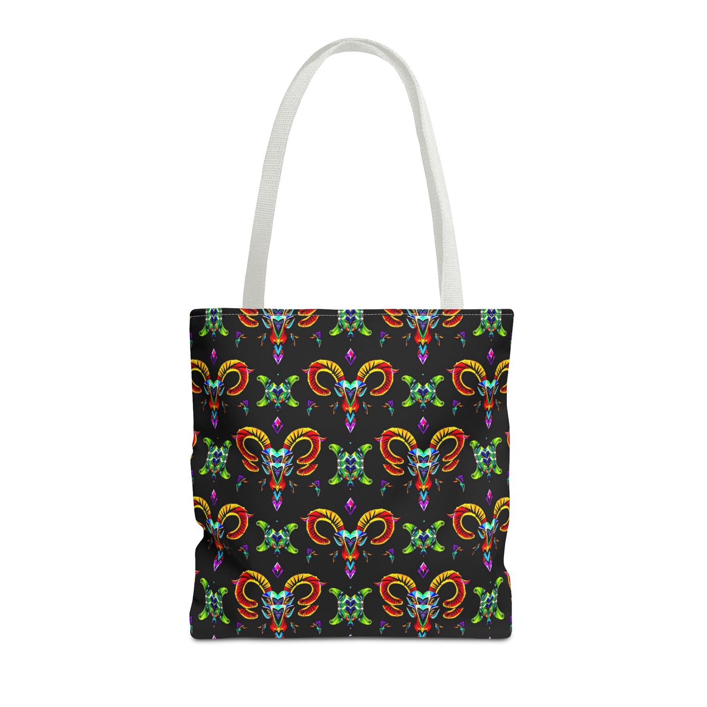 Tote Bag (AOP), Aries, Zodiac, Jewel Pattern