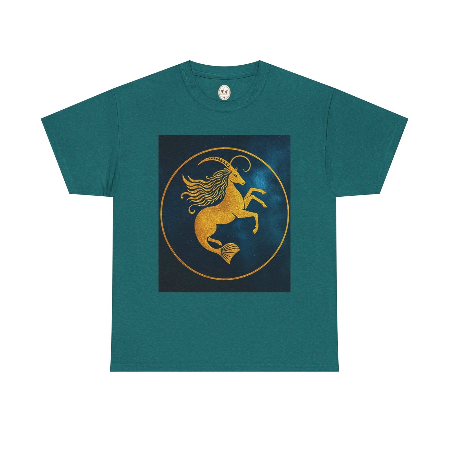 Unisex Heavy Cotton T-Shirt, Capricorn Animal v3, Symbol, Zodiac Design