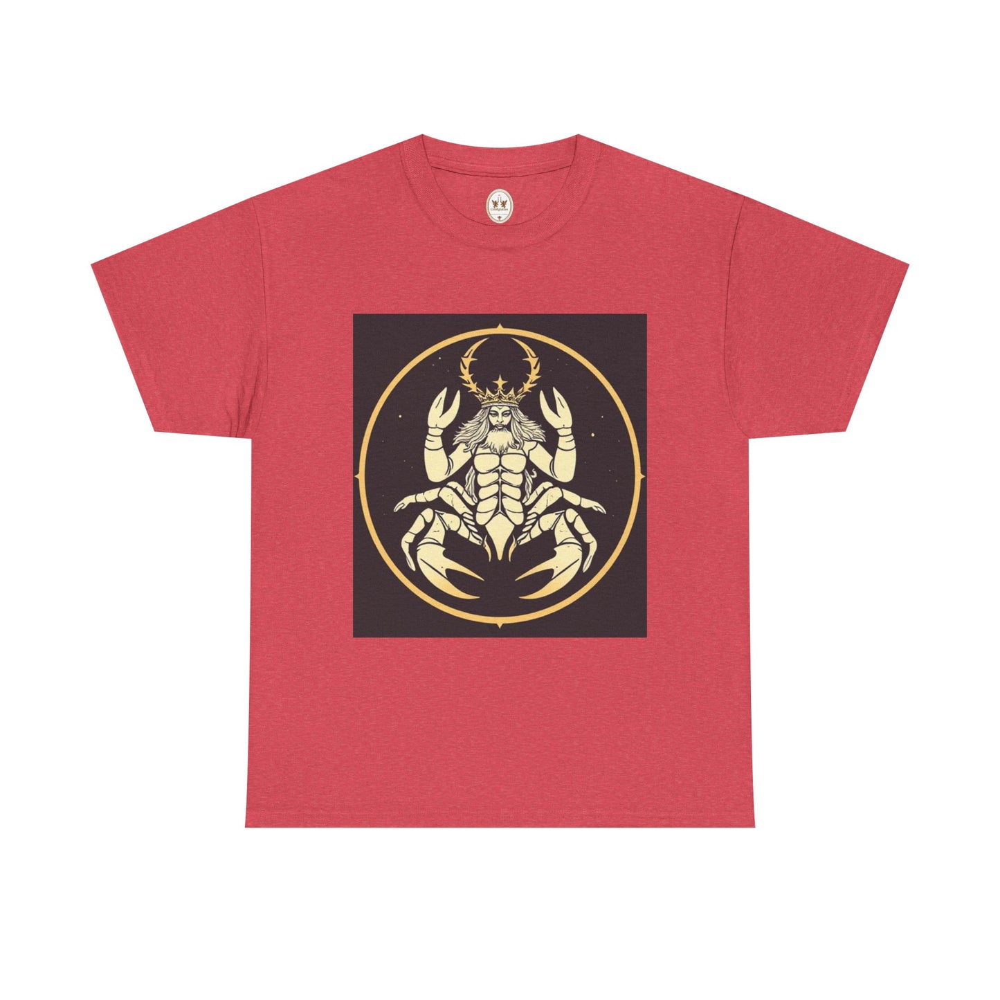 Unisex Heavy Cotton T-Shirt, Scorpio King, Print Art, Zodiac Design
