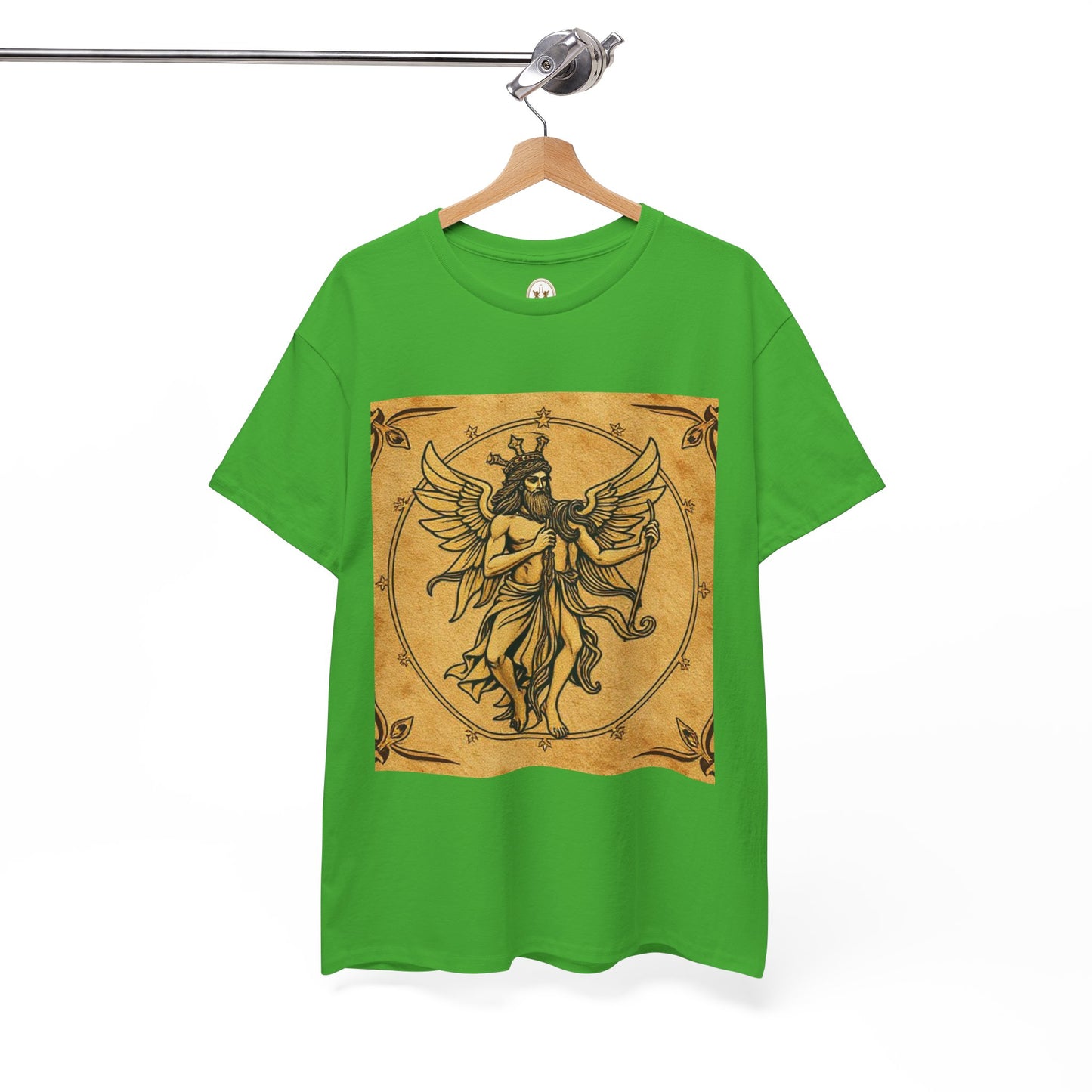 Unisex Heavy Cotton T-Shirt, Pencil Art v1, Gemini Zodiac Design