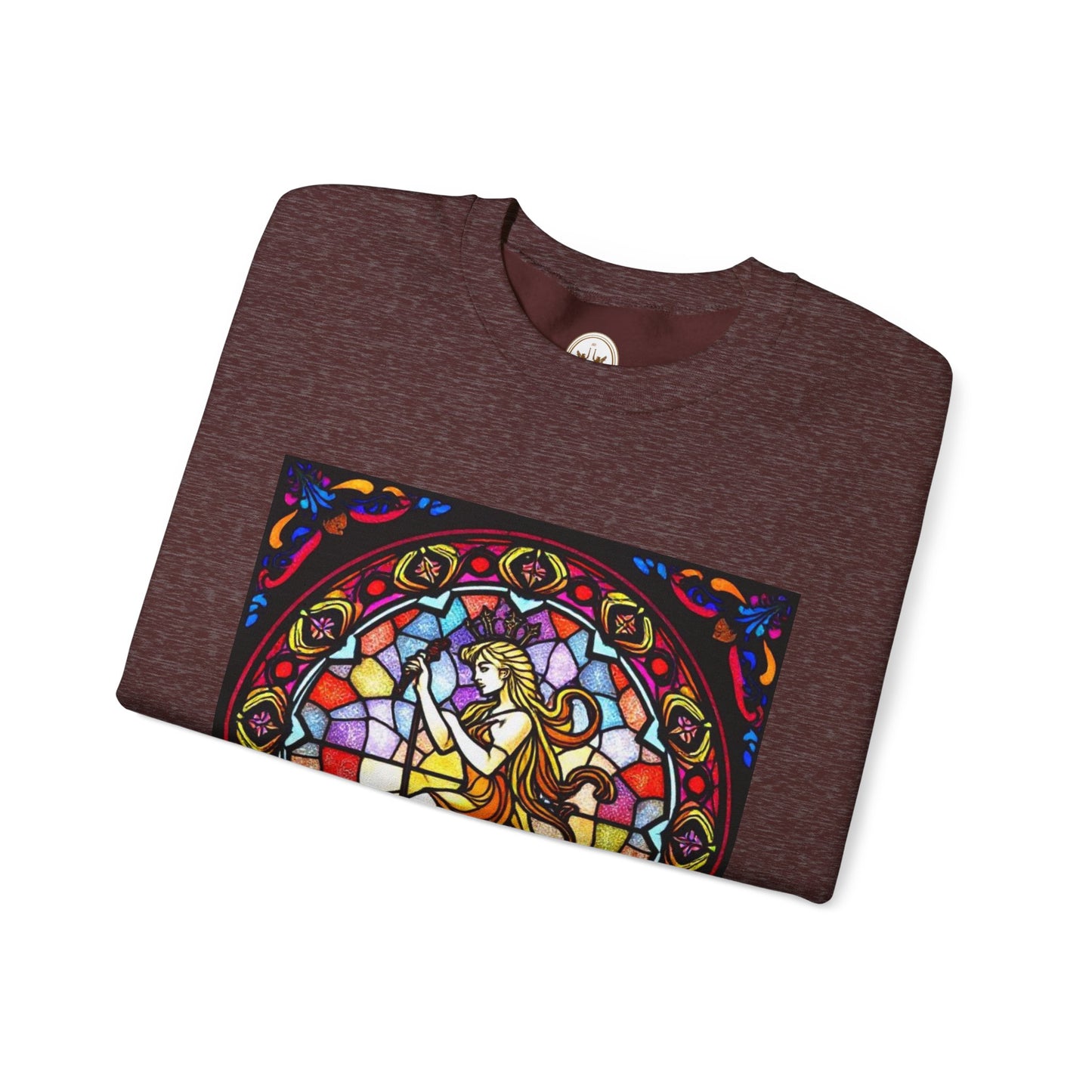 Unisex Heavy Blend™ Crewneck Sweatshirt, Glass, Virgo Zodiac Design