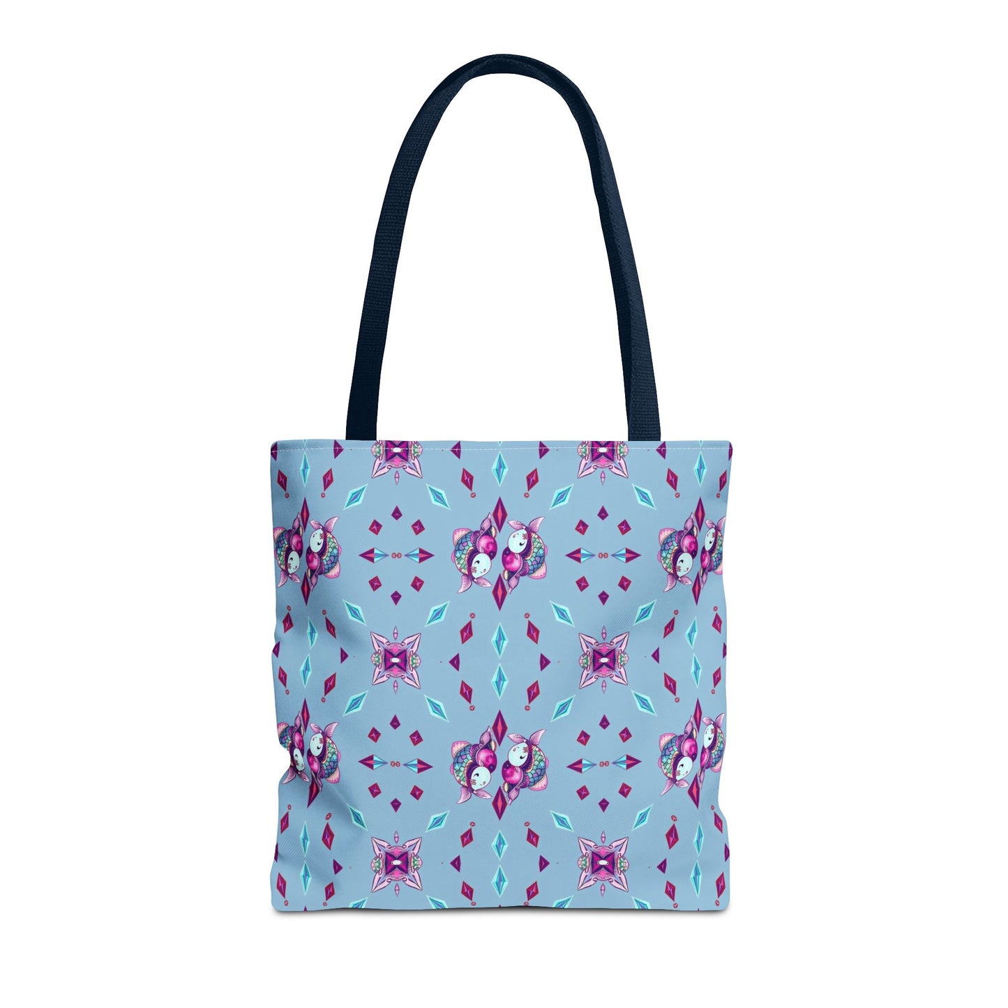 Tote Bag (AOP), Pisces, Zodiac v1, Jewel Pattern